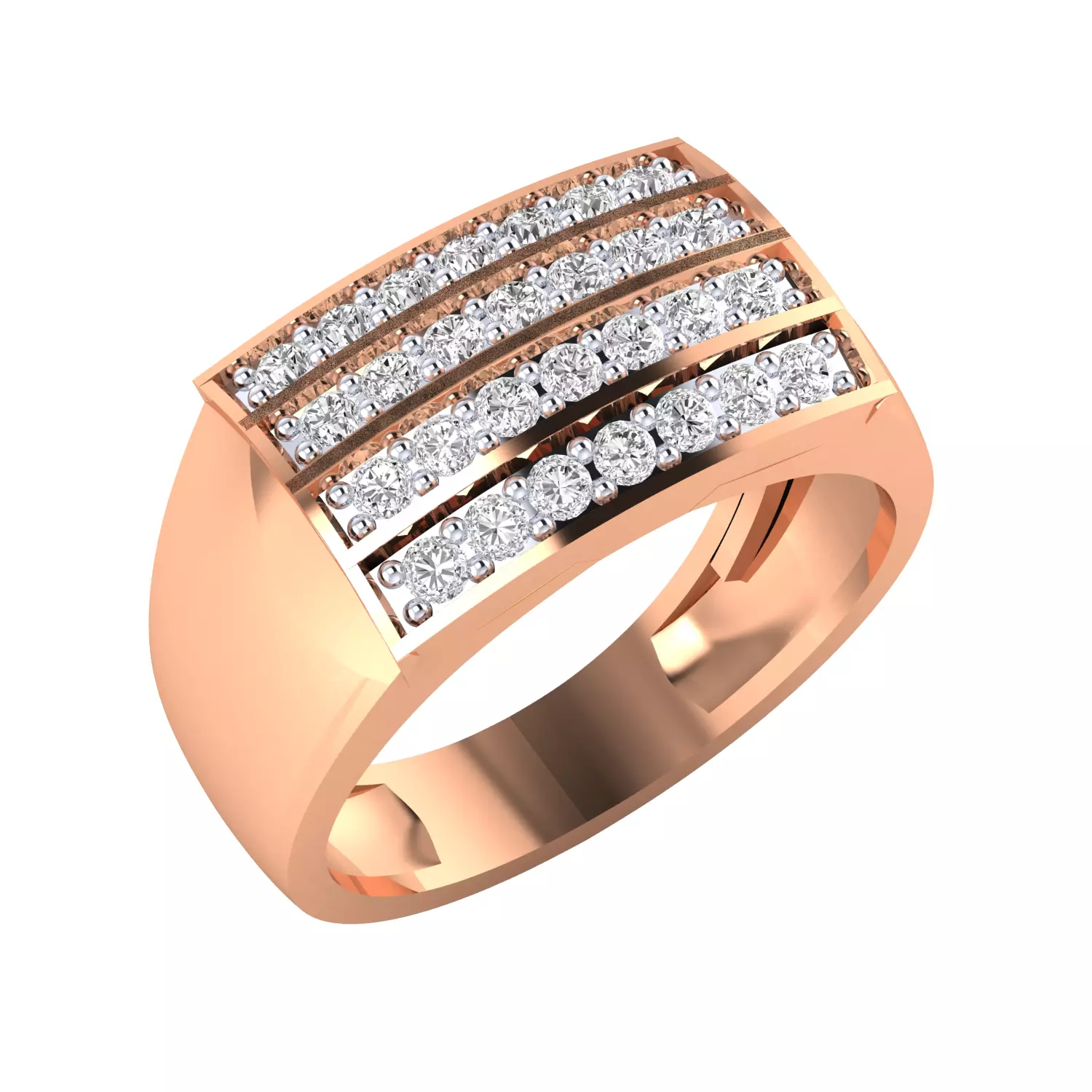 Mens Ring  Render 3dm STL MTL SLC JCD OBJ FBX Details 3D print model_4