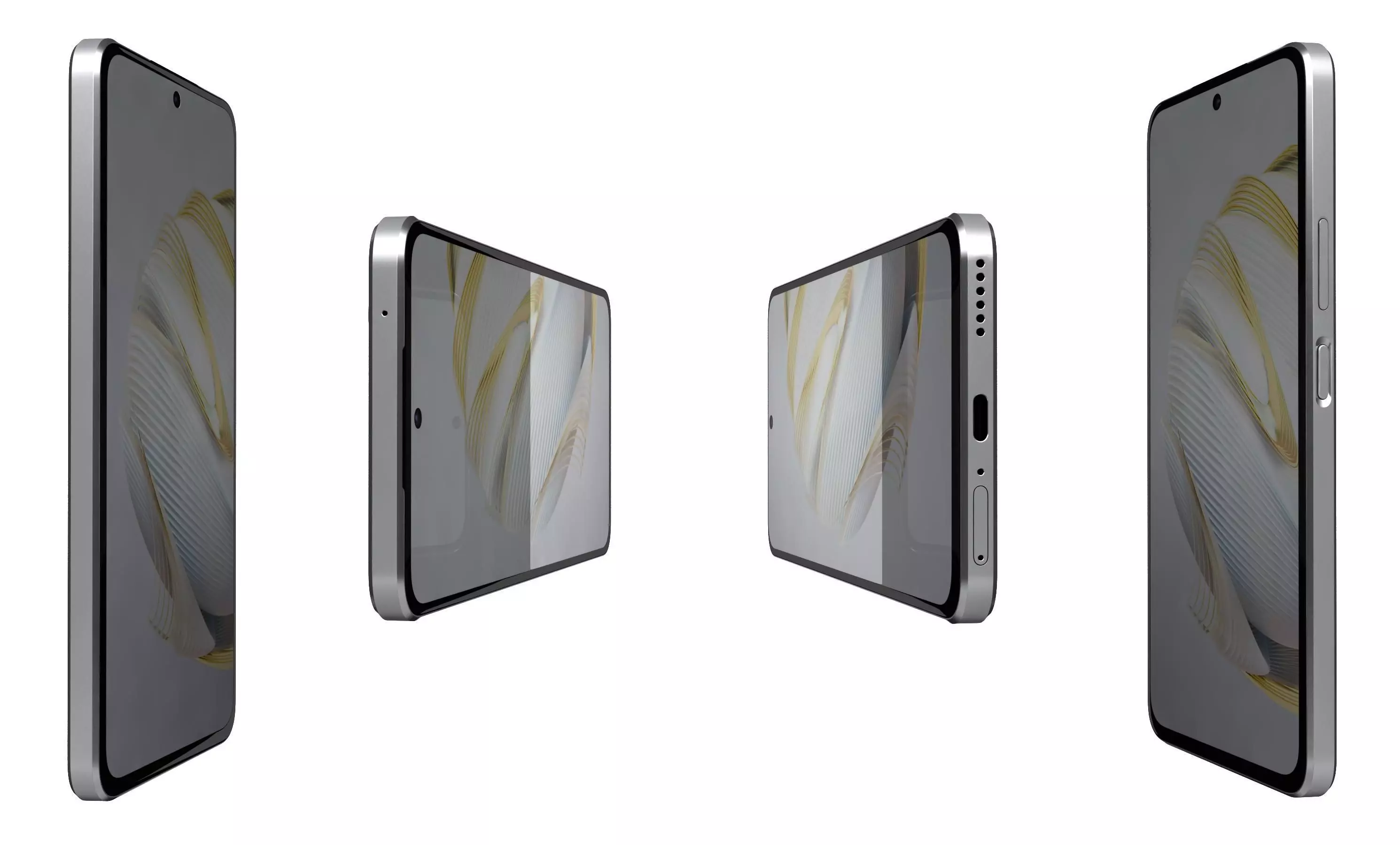 Huawei nova 10 SE Silver High Poly 3D model_14