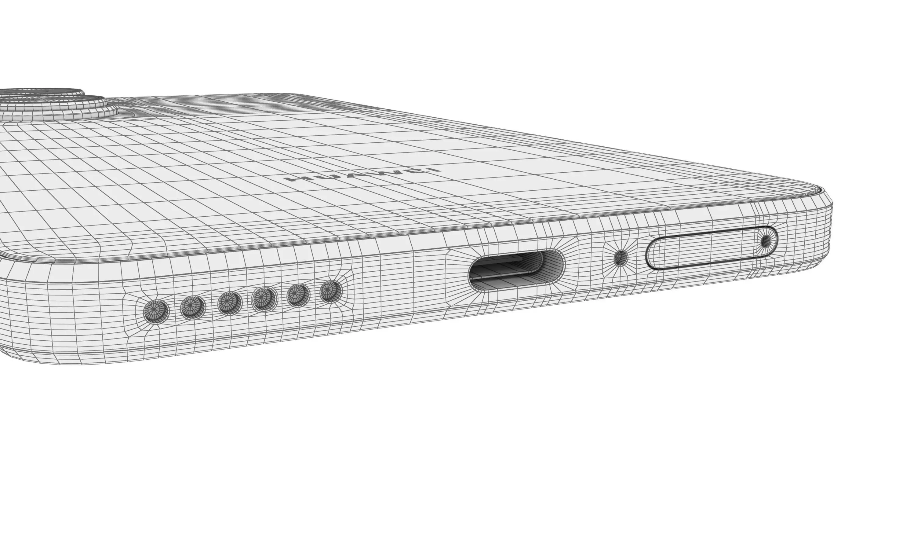 Huawei nova 10 SE Silver High Poly 3D model_15