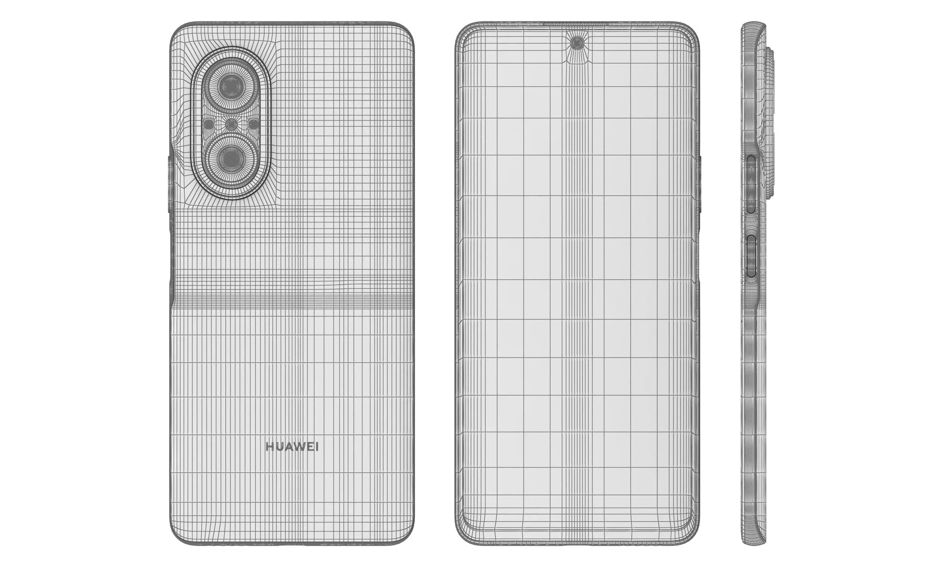 Huawei Nova 10 Youth Black High Poly 3D model_18