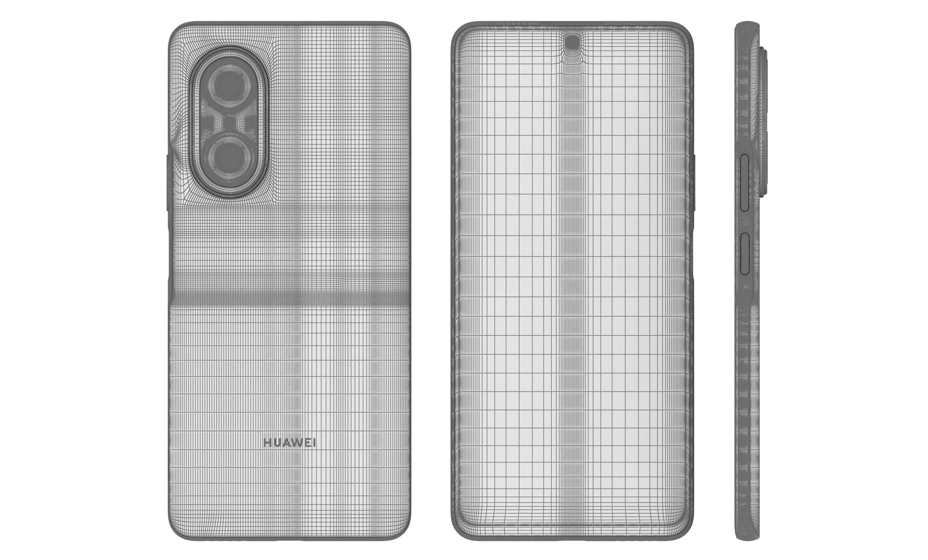 Huawei Nova 10 Youth Black High Poly 3D model_19