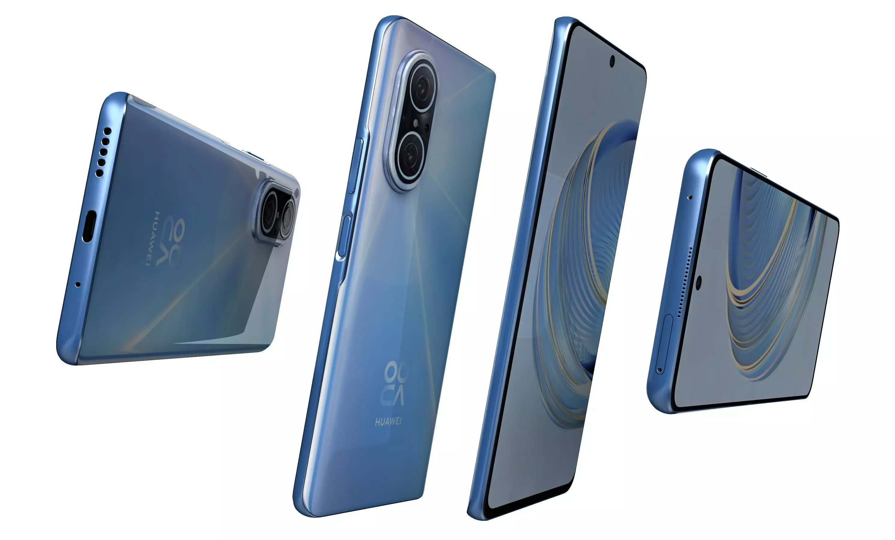 Huawei Nova 10 Youth Blue High Poly 3D model_9