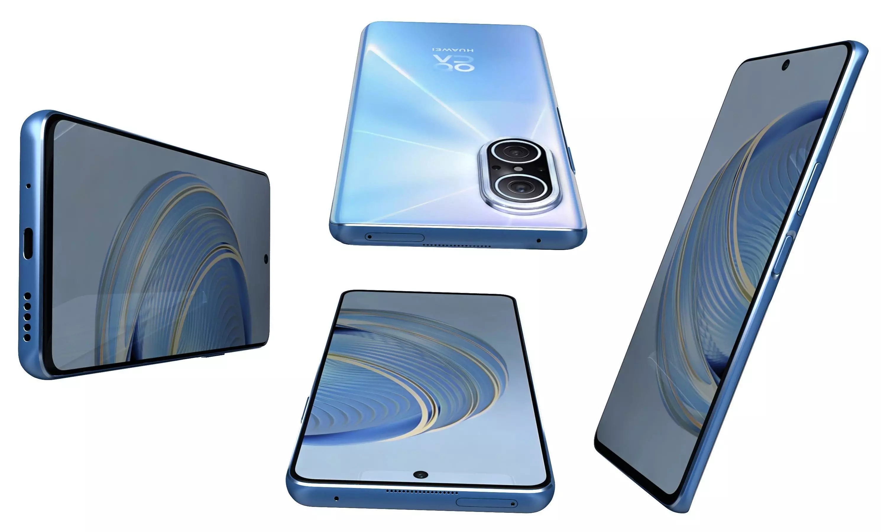 Huawei Nova 10 Youth Blue High Poly 3D model_16