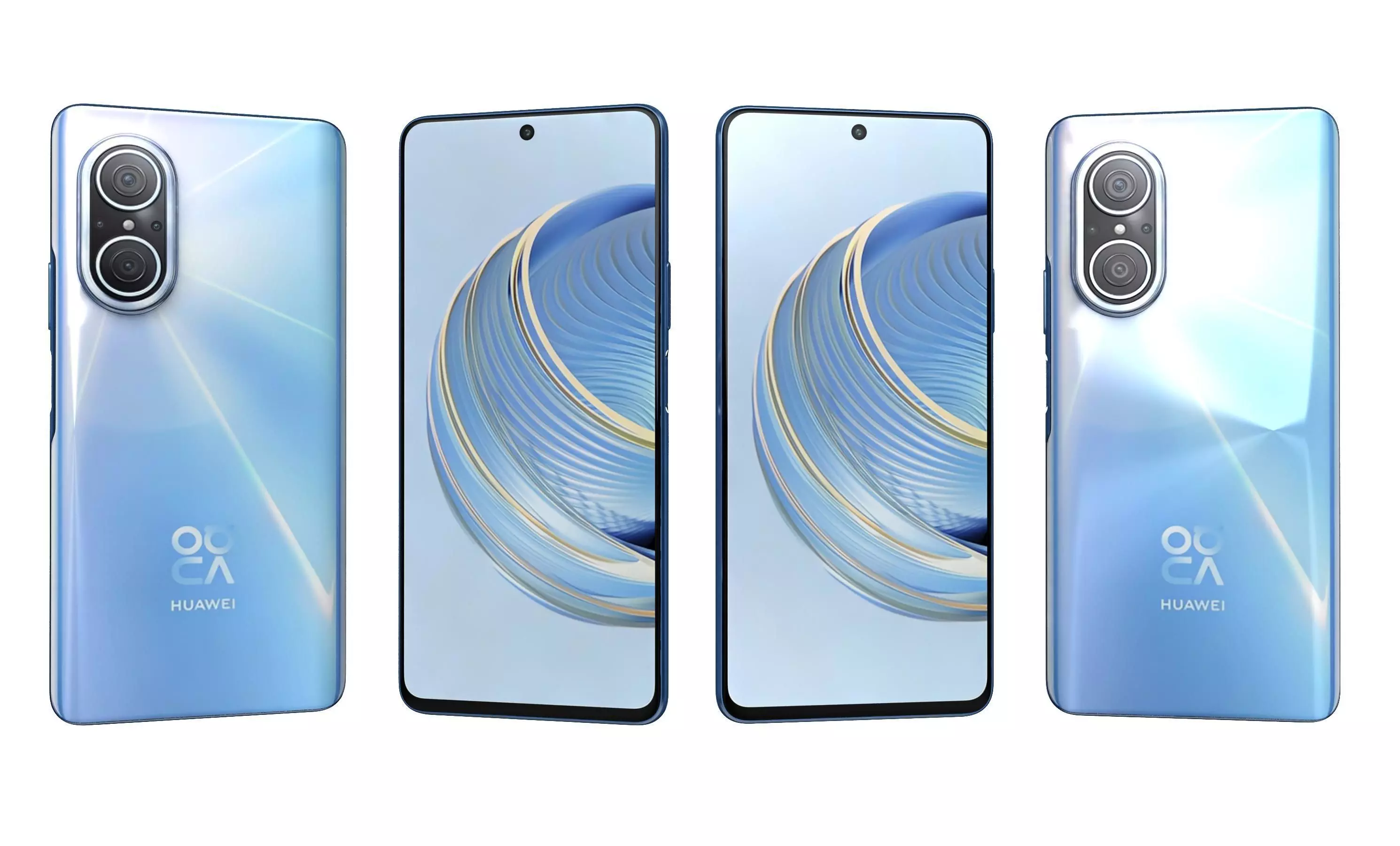 Huawei Nova 10 Youth Blue High Poly 3D model_4