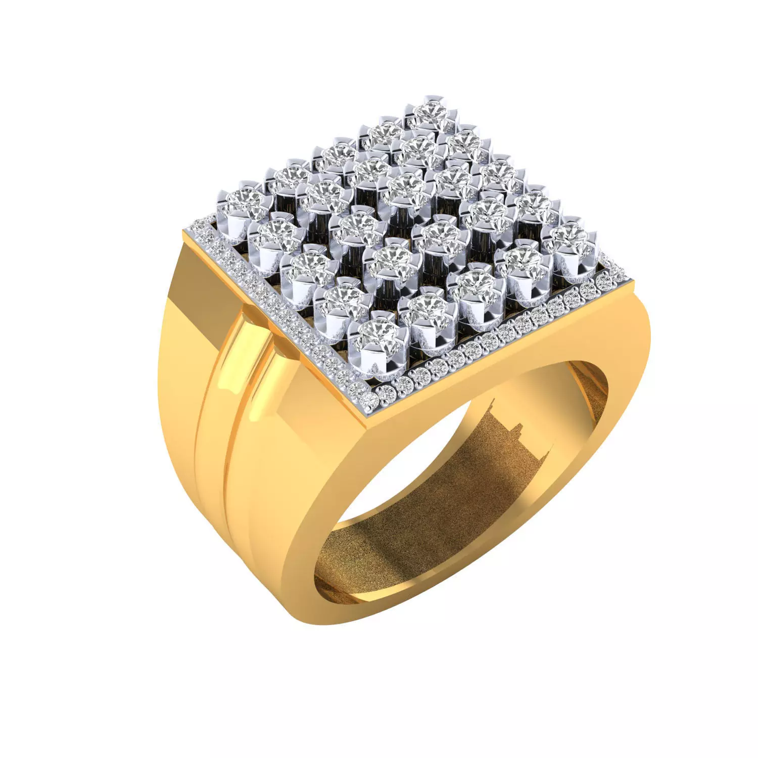 Mens Ring Render 3dm STL MTL SLC JCD OBJ FBX Details 3D print model