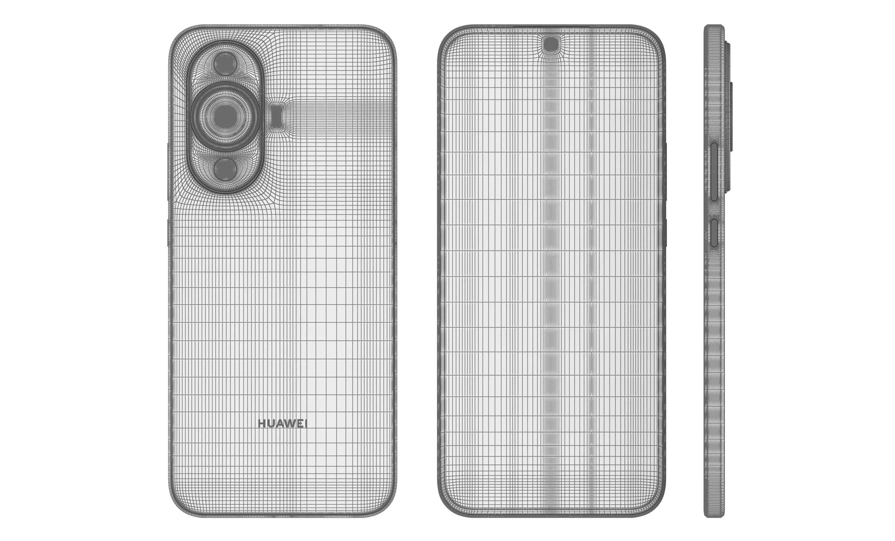 Huawei Nova 11 Gold High Poly 3D model_12