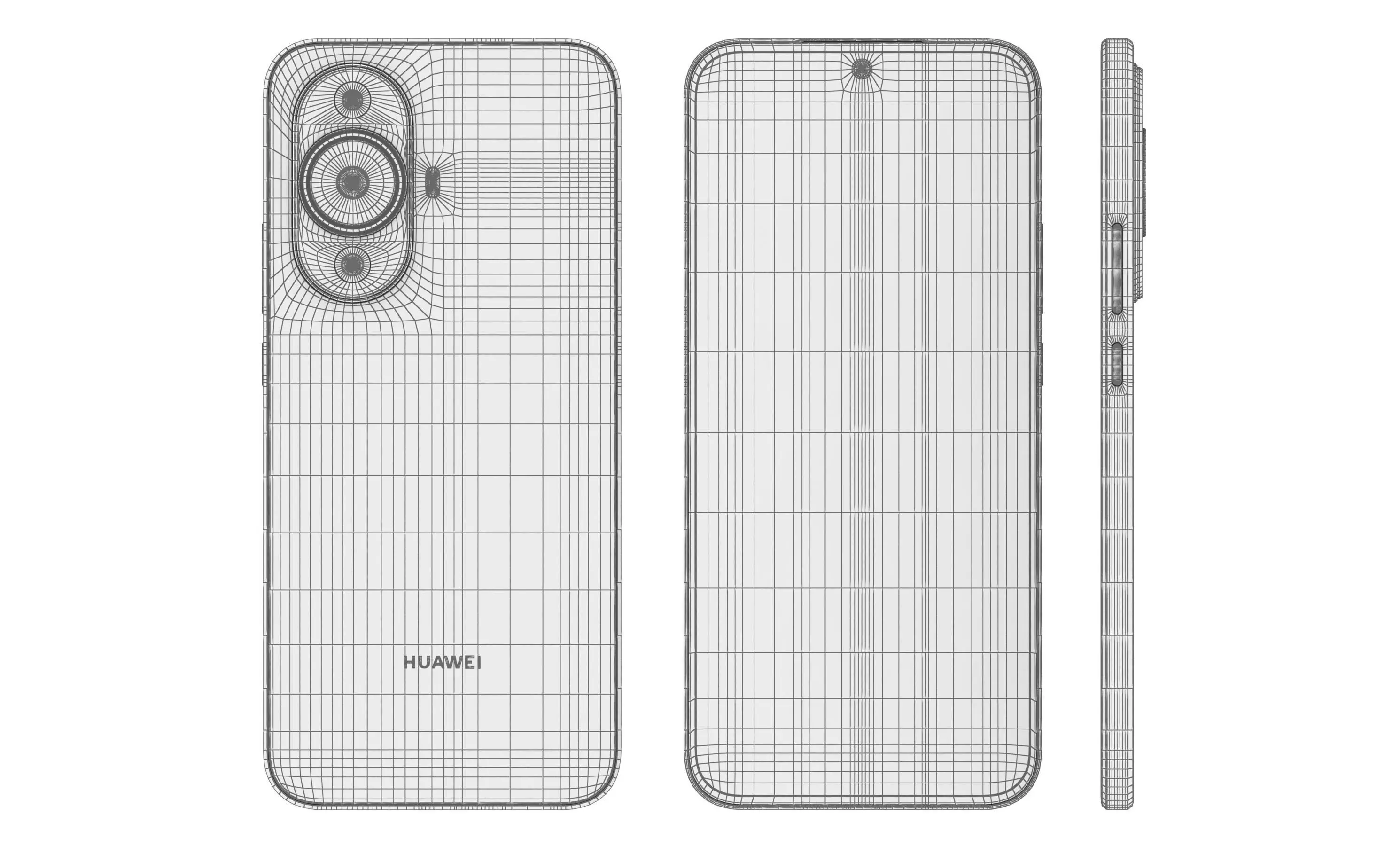 Huawei Nova 11 Gold High Poly 3D model_11