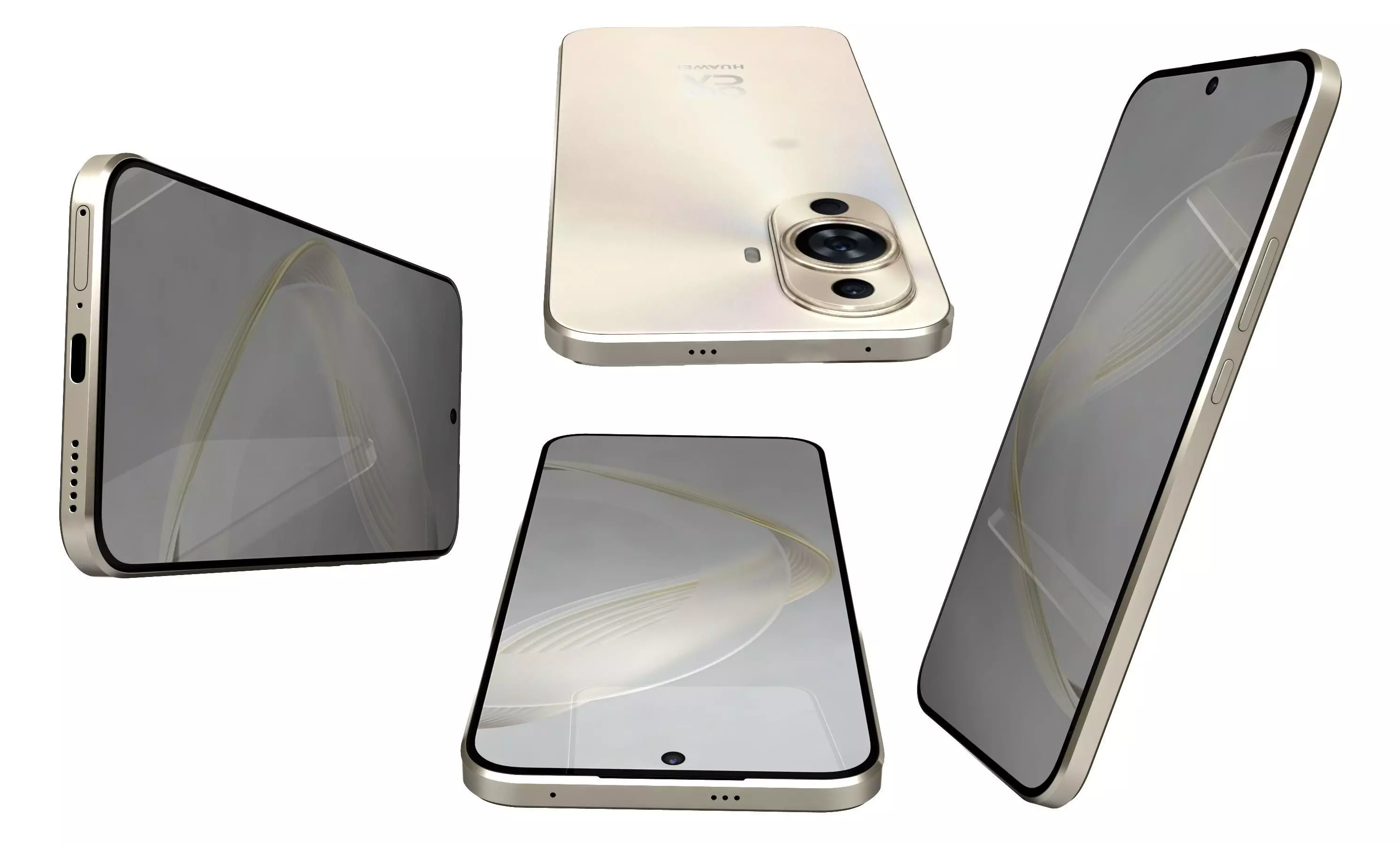 Huawei Nova 11 Gold High Poly 3D model_7
