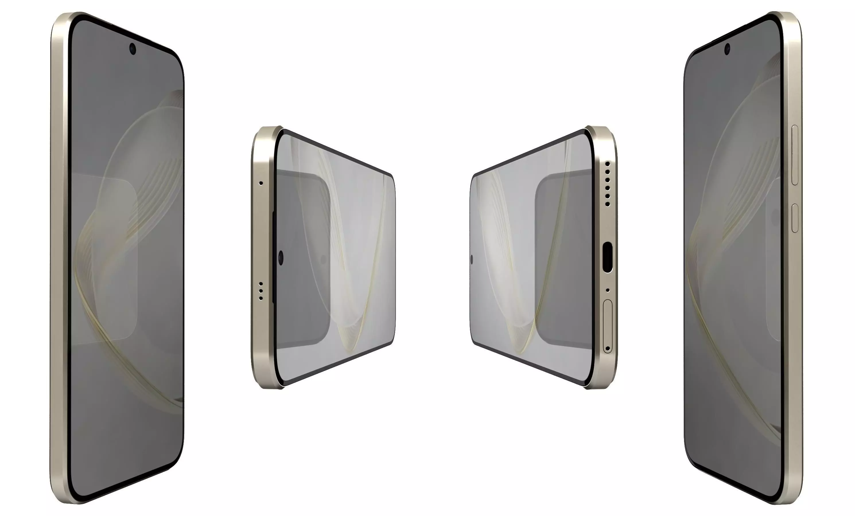 Huawei Nova 11 Gold High Poly 3D model_2