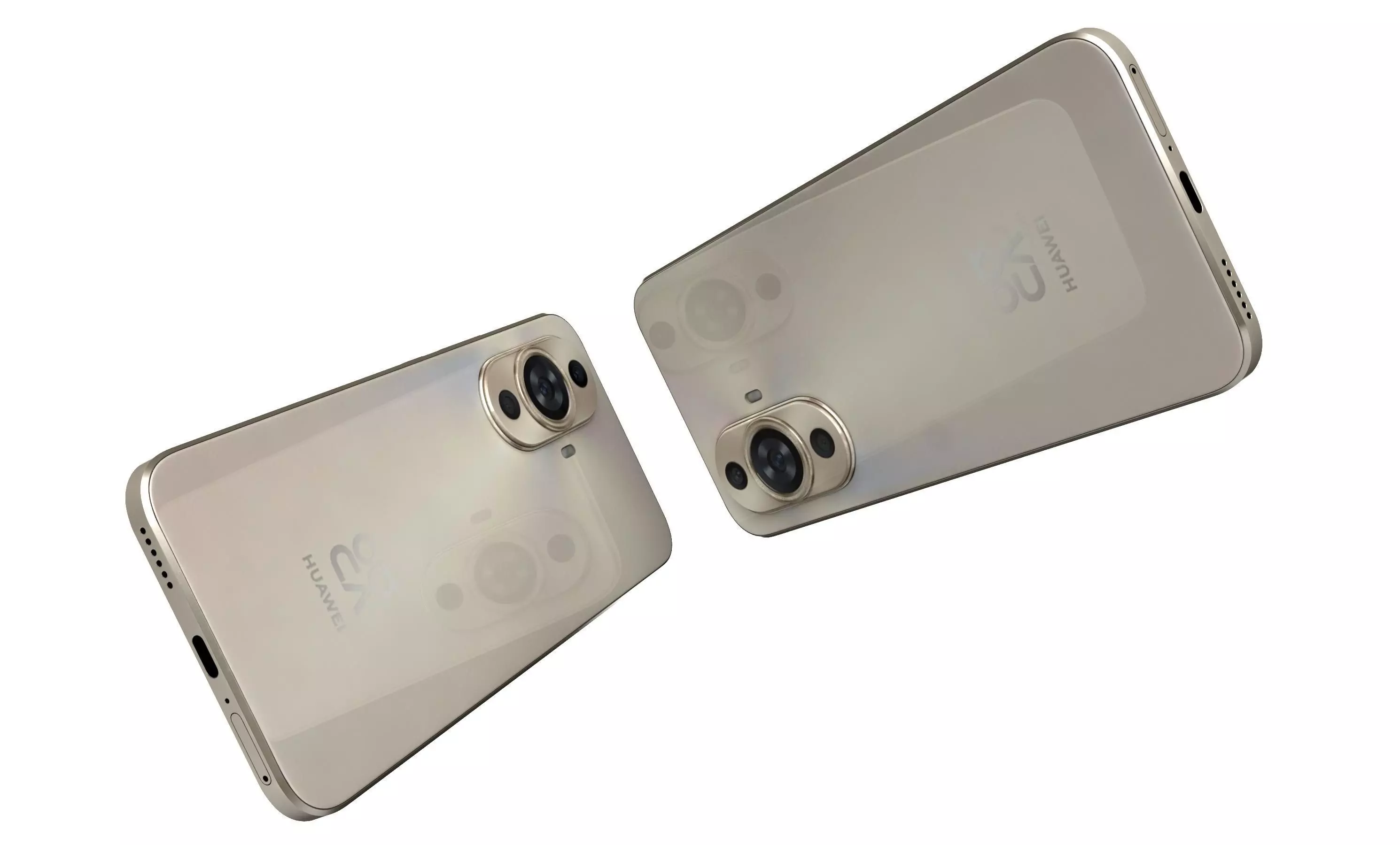 Huawei Nova 11 Gold High Poly 3D model_4