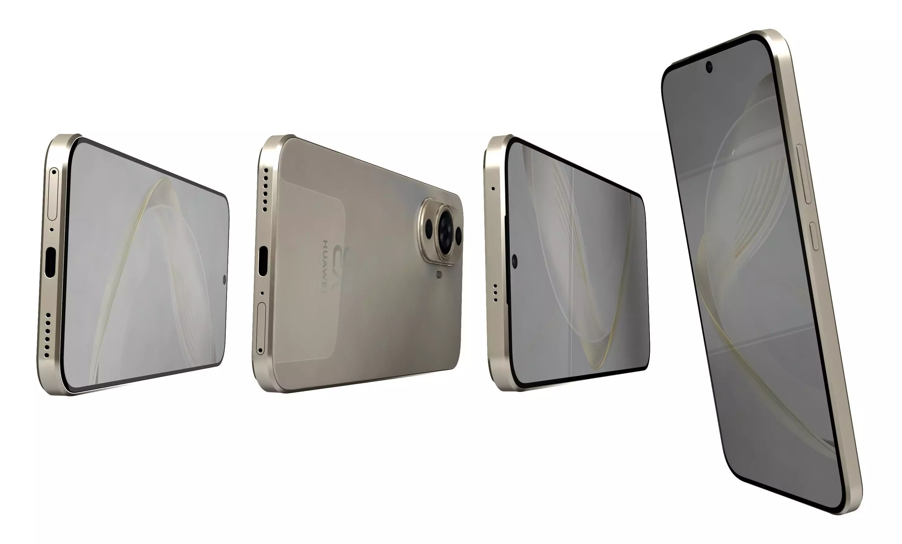 Huawei Nova 11 Gold High Poly 3D model_6