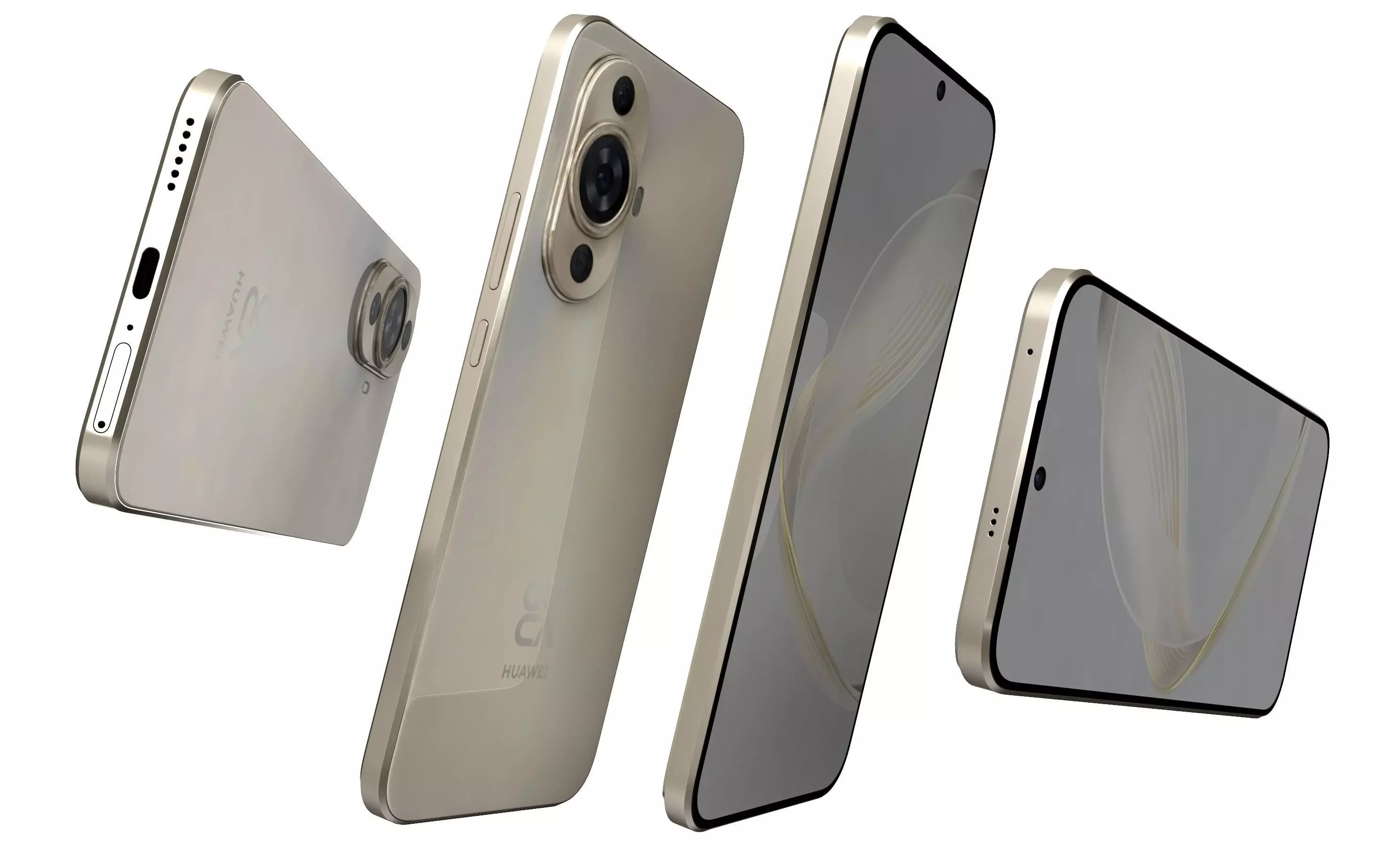 Huawei Nova 11 Gold High Poly 3D model_5