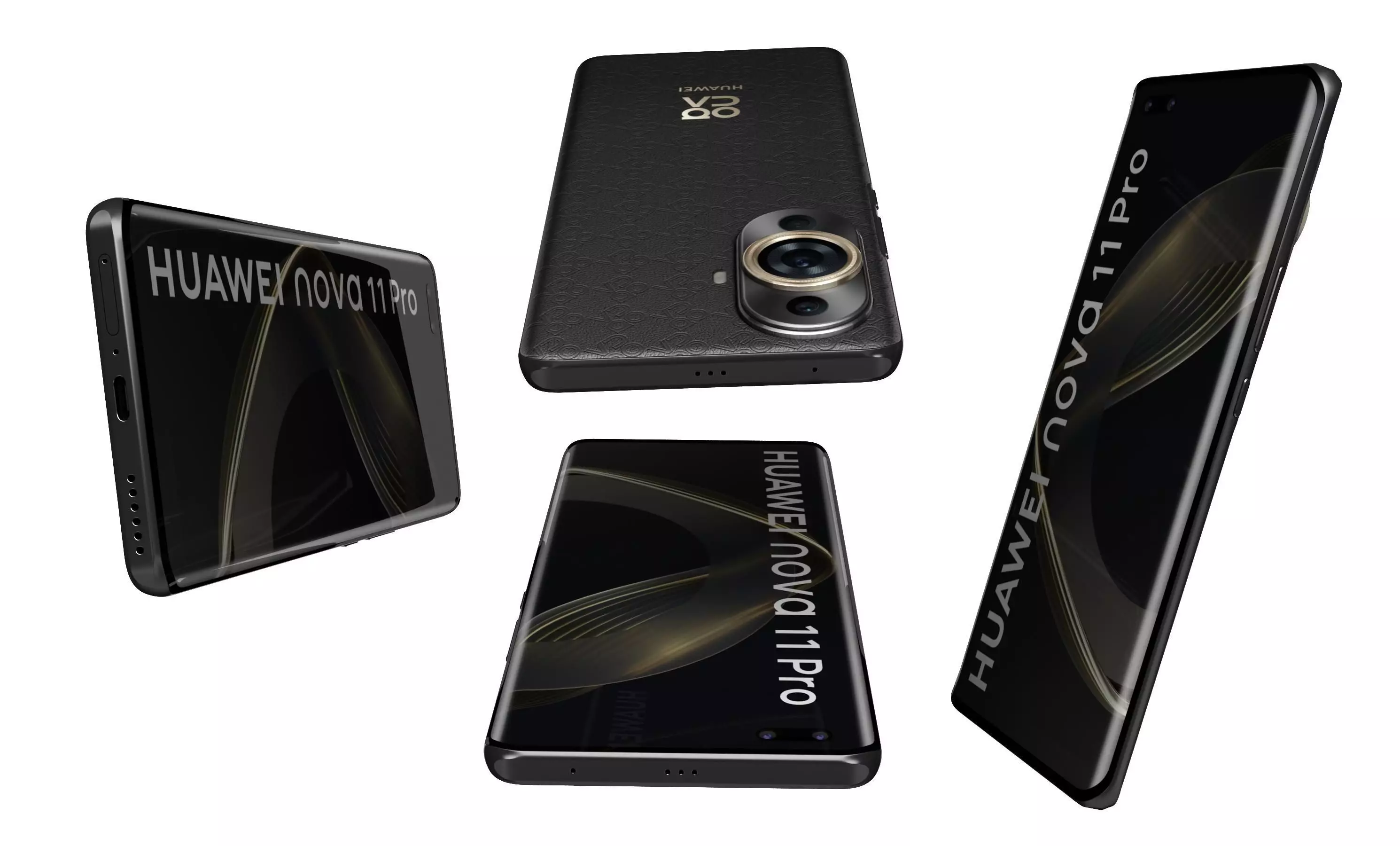 Huawei nova 11 Pro Black High Poly 3D model_7