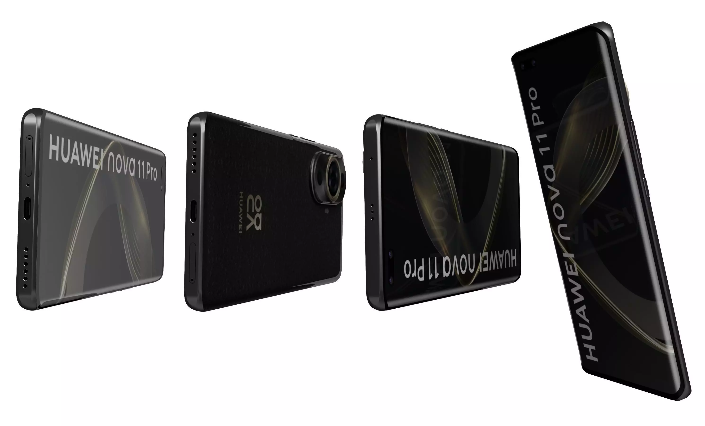 Huawei nova 11 Pro Black High Poly 3D model_6