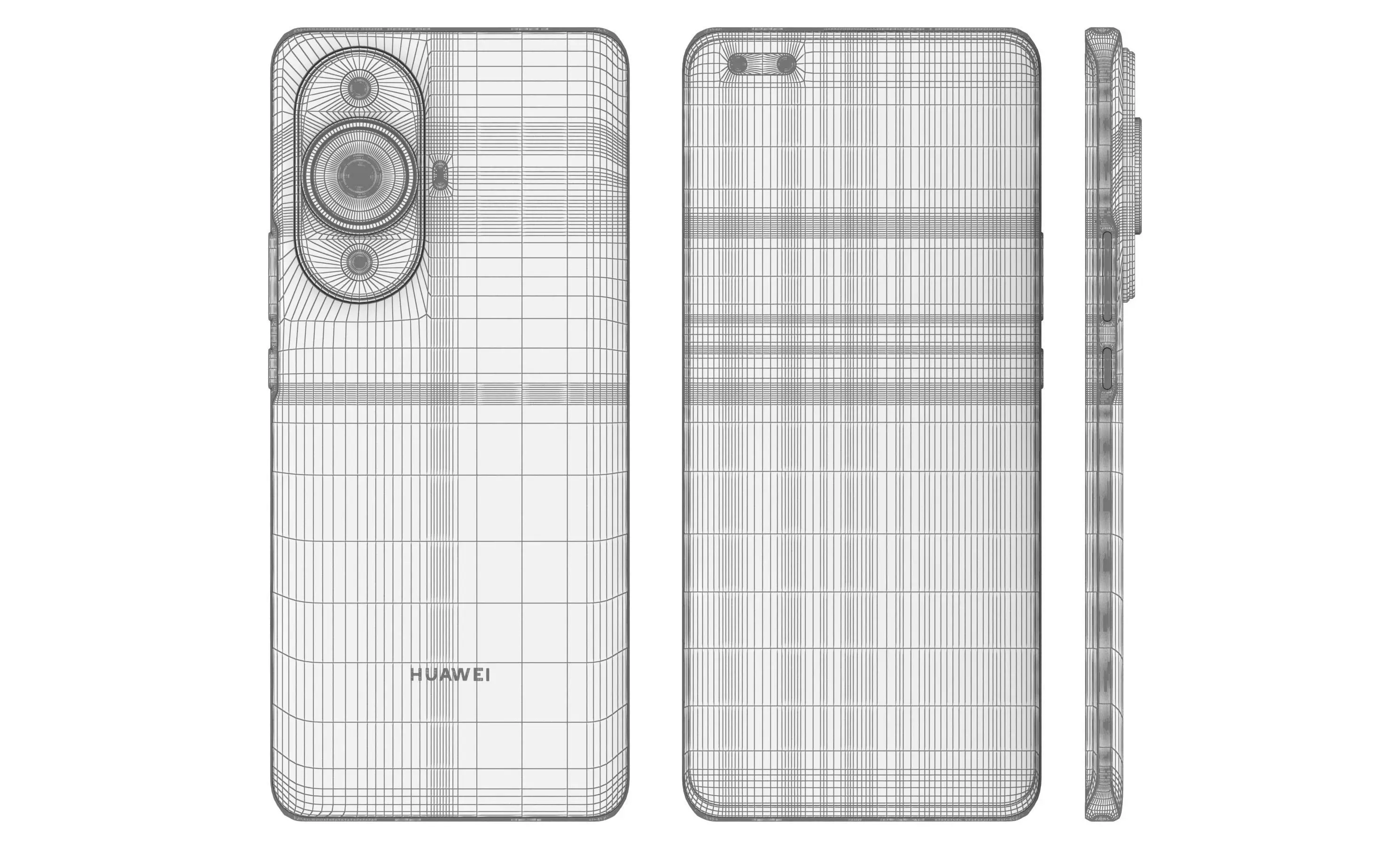 Huawei nova 11 Pro Black High Poly 3D model_13