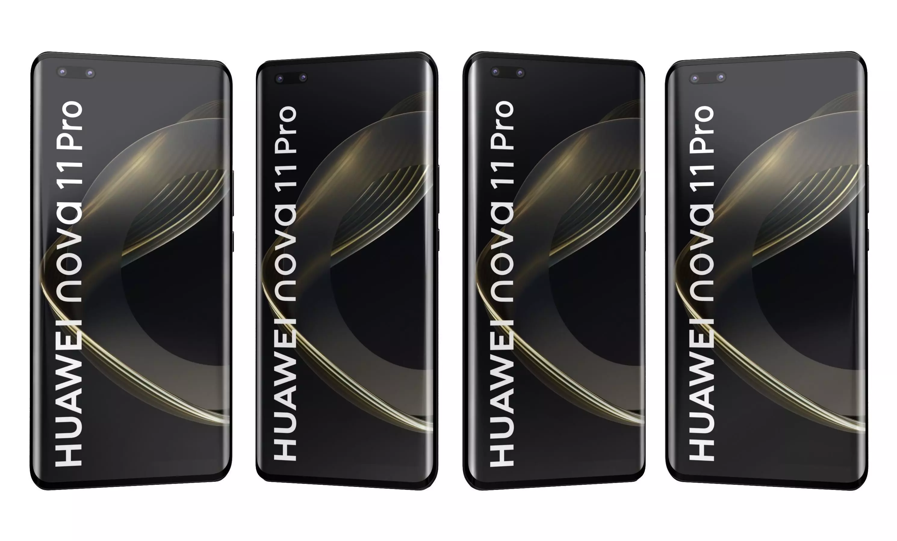 Huawei nova 11 Pro Black High Poly 3D model_10