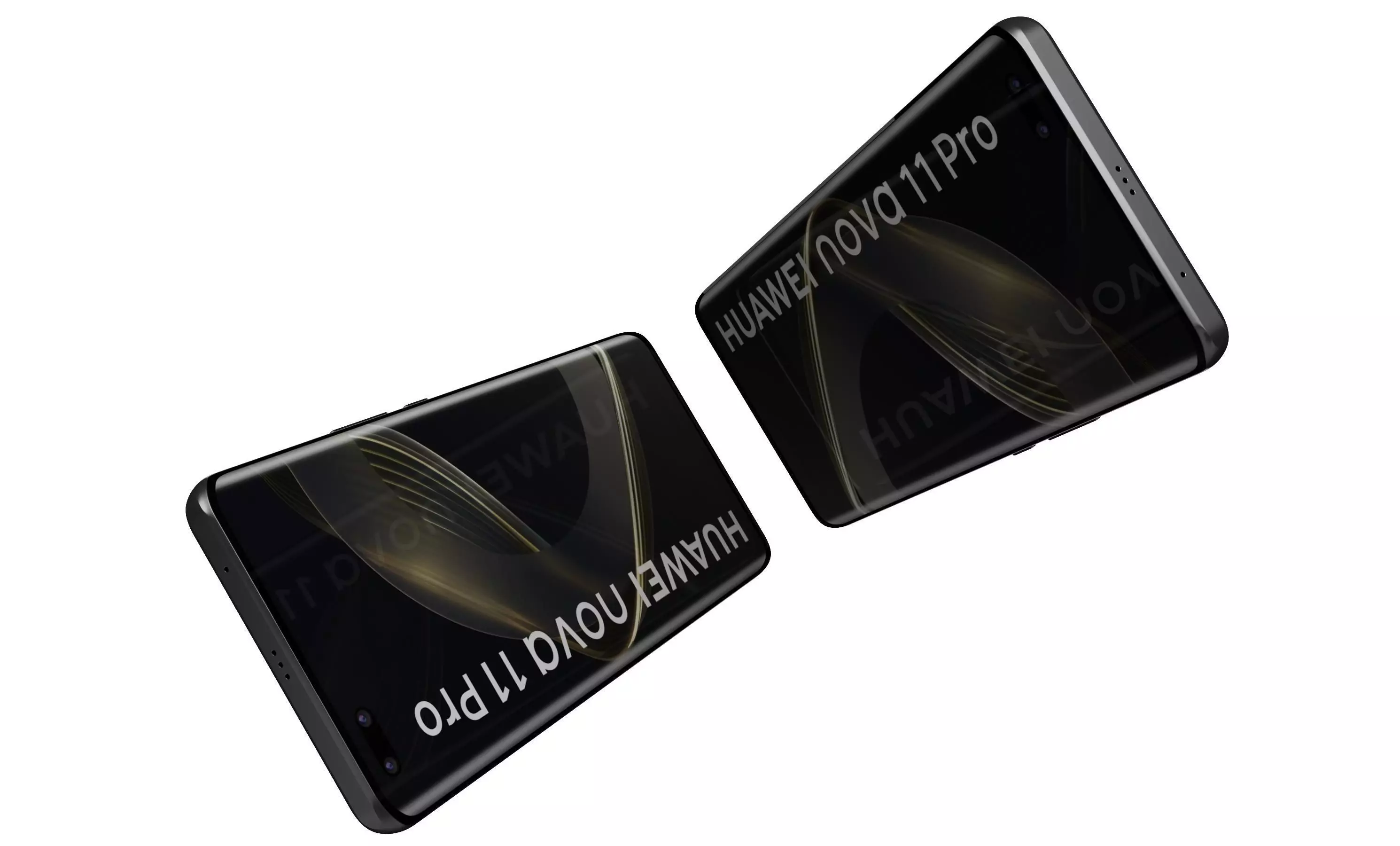 Huawei nova 11 Pro Black High Poly 3D model_3