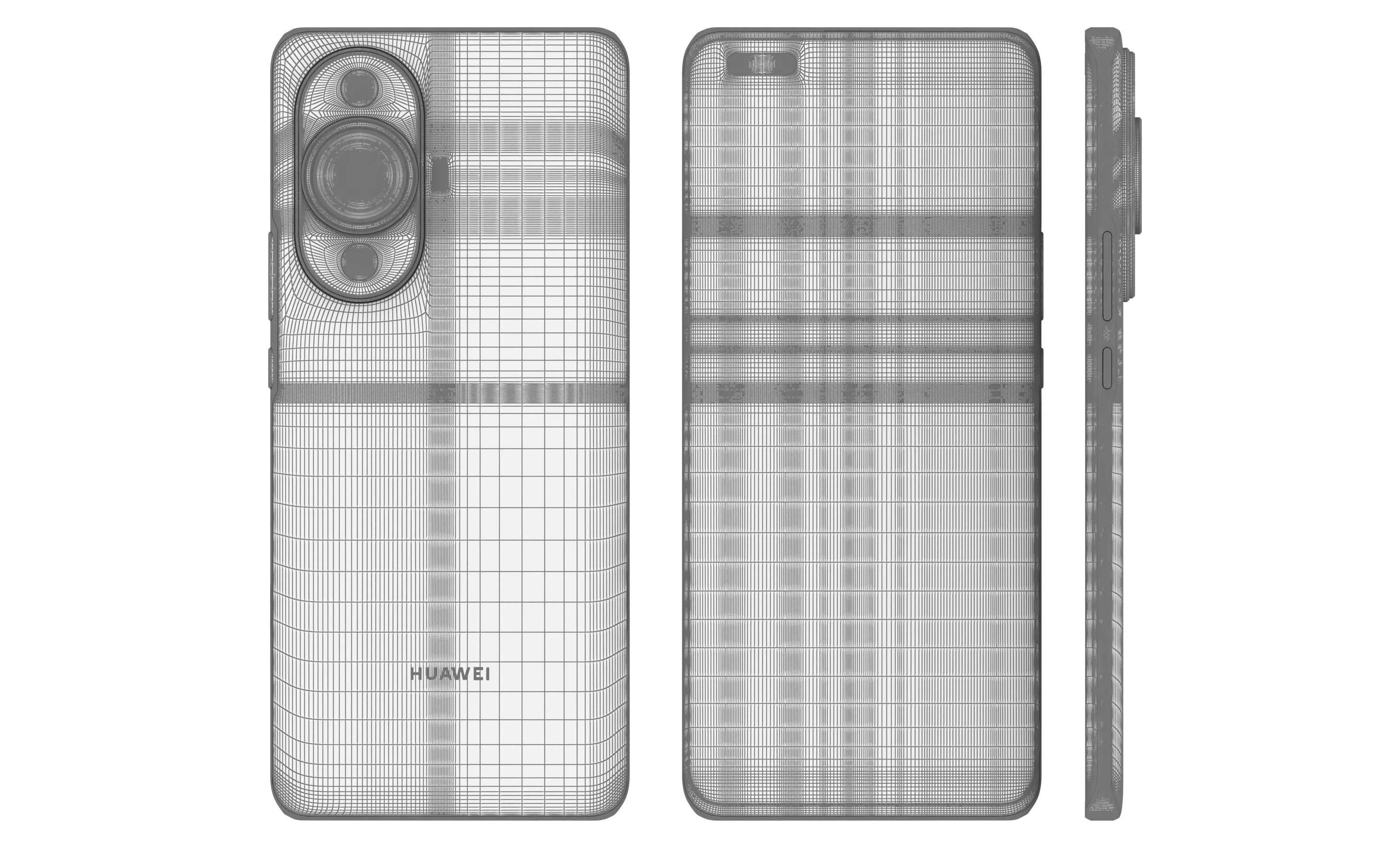 Huawei nova 11 Pro Black High Poly 3D model_14