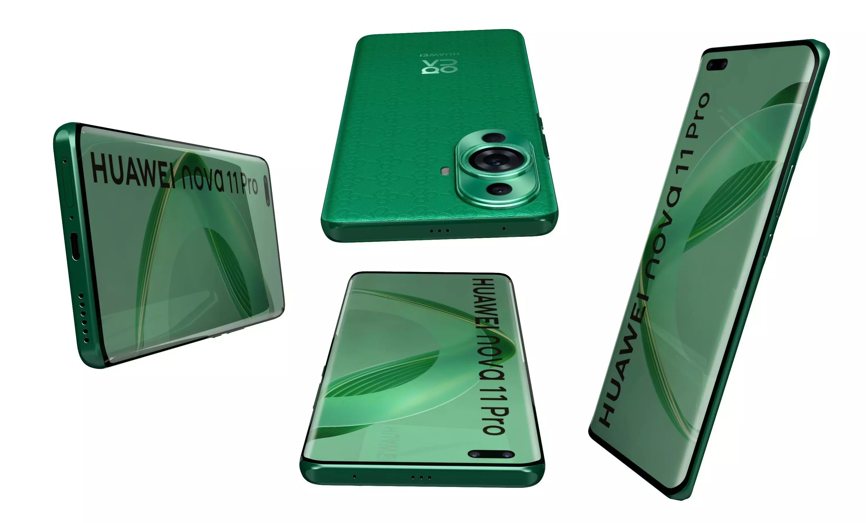 Huawei nova 11 Pro Green High Poly 3D model_16