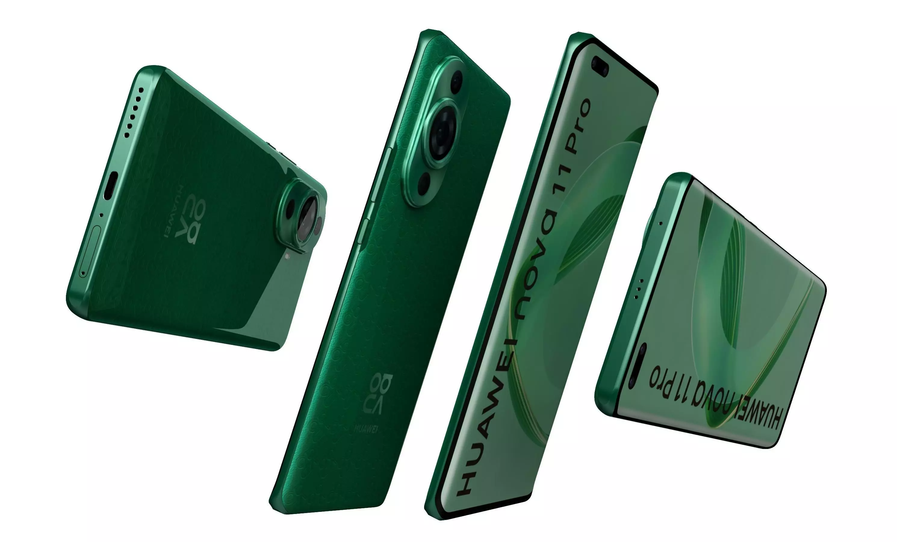 Huawei nova 11 Pro Green High Poly 3D model_13