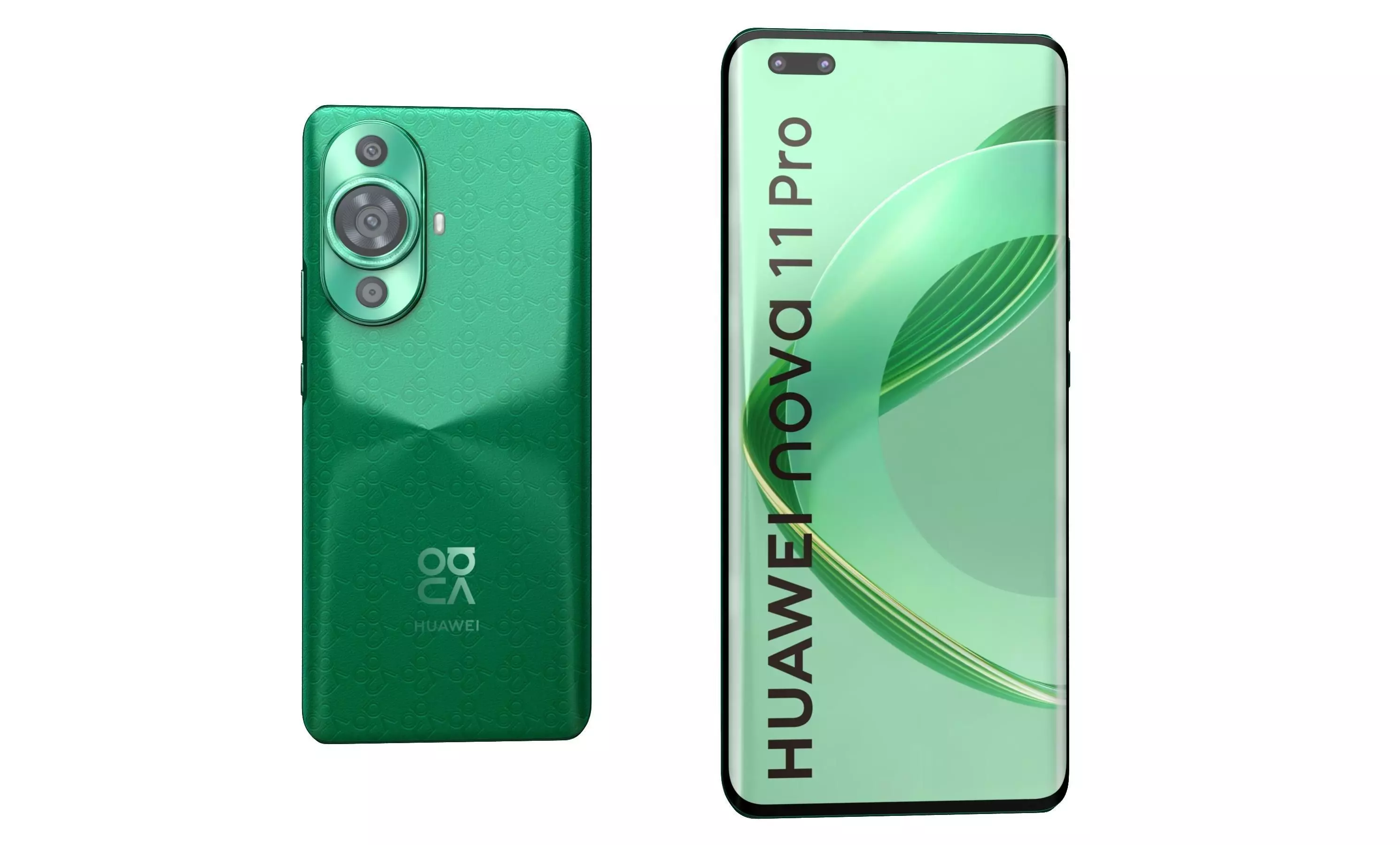 Huawei nova 11 Pro Green High Poly 3D model_9