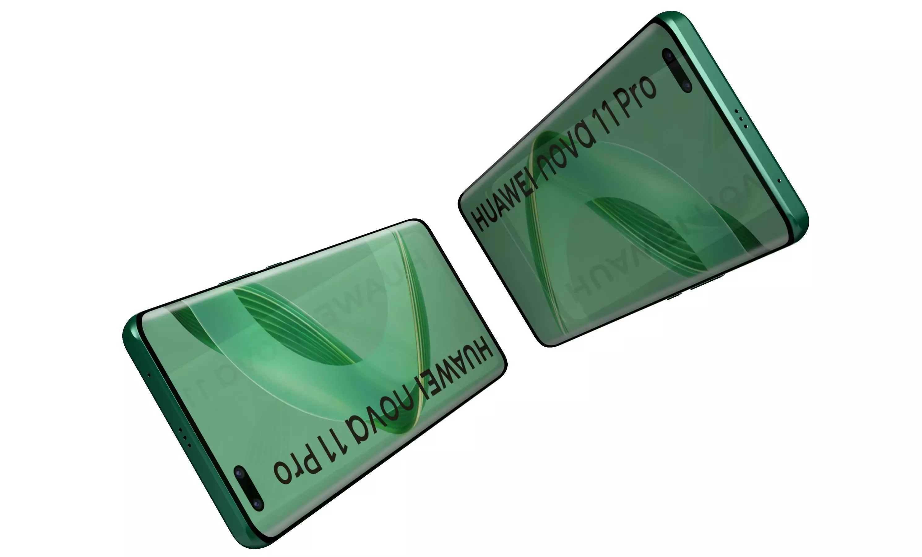 Huawei nova 11 Pro Green High Poly 3D model_11