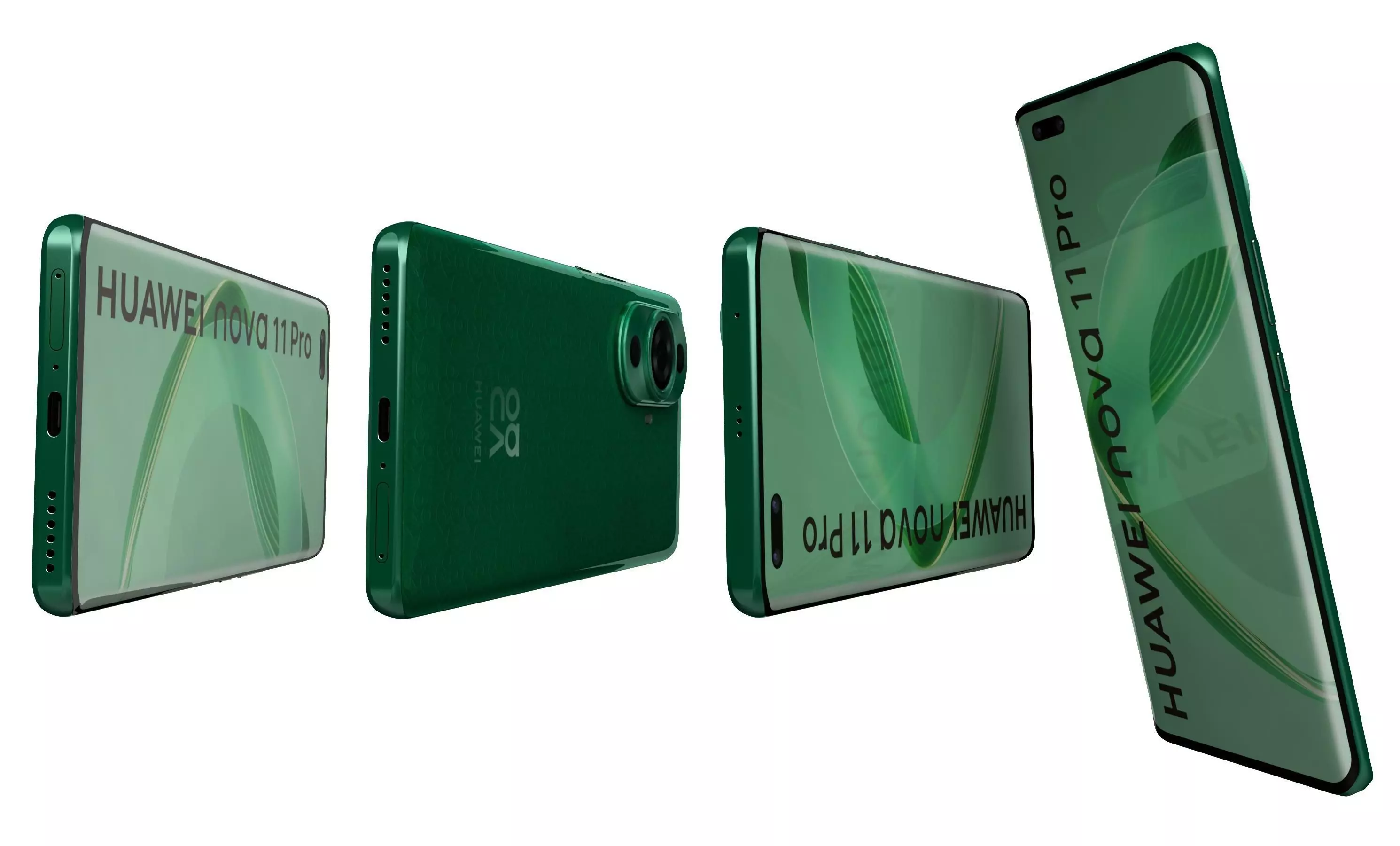 Huawei nova 11 Pro Green High Poly 3D model_15
