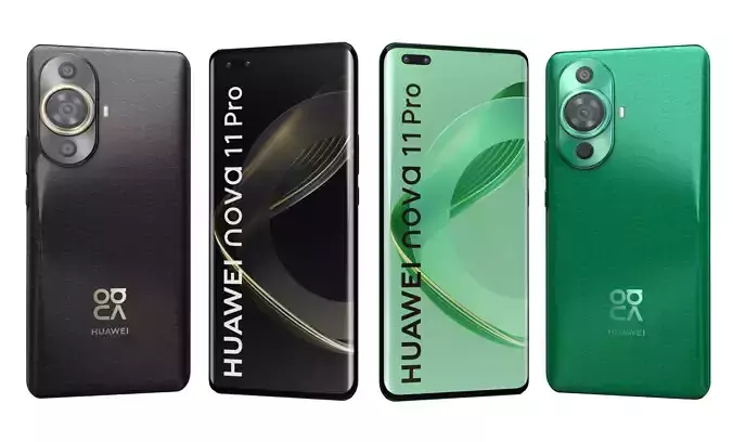 Huawei nova 11 Pro Black And Green High Poly 