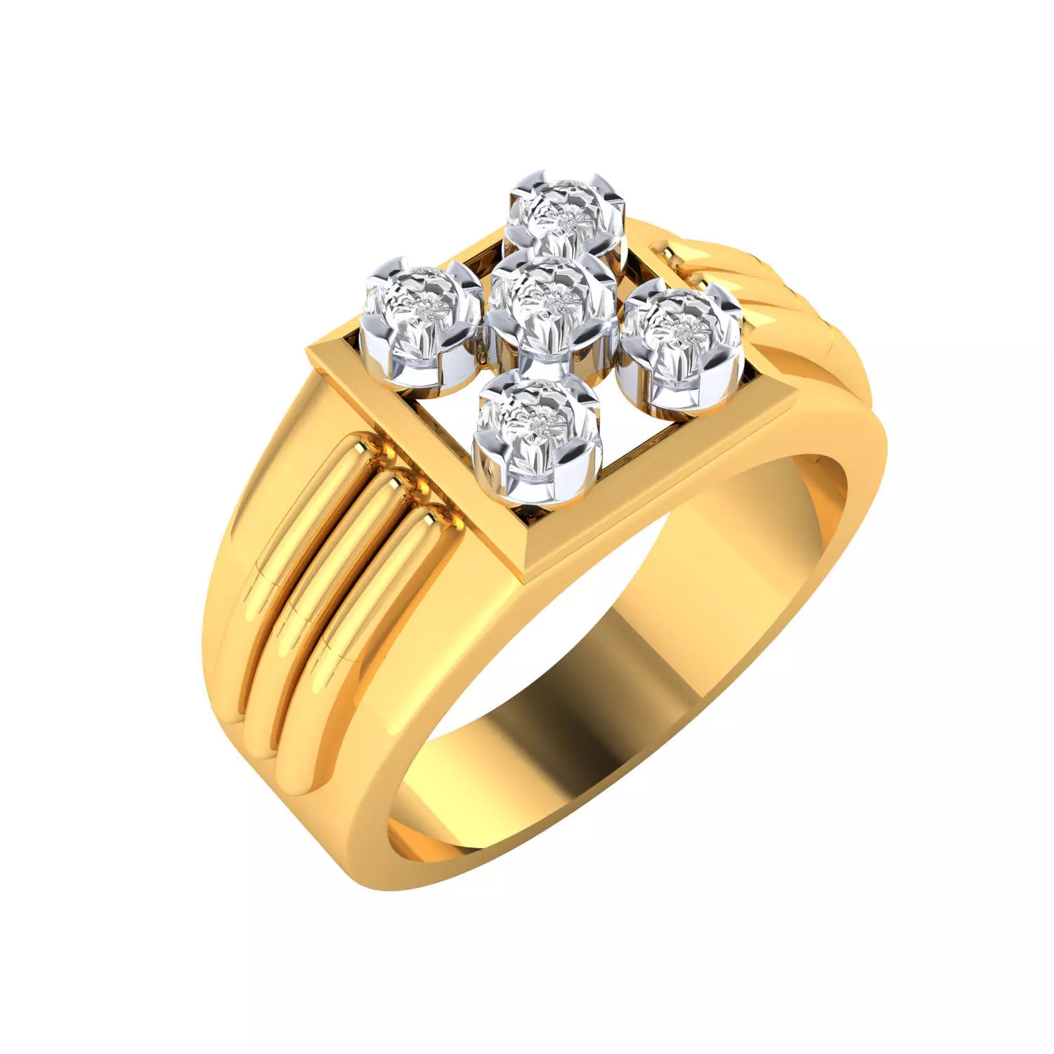 Mens Ring Render 3dm STL MTL SLC JCD OBJ FBX Details 3D print model