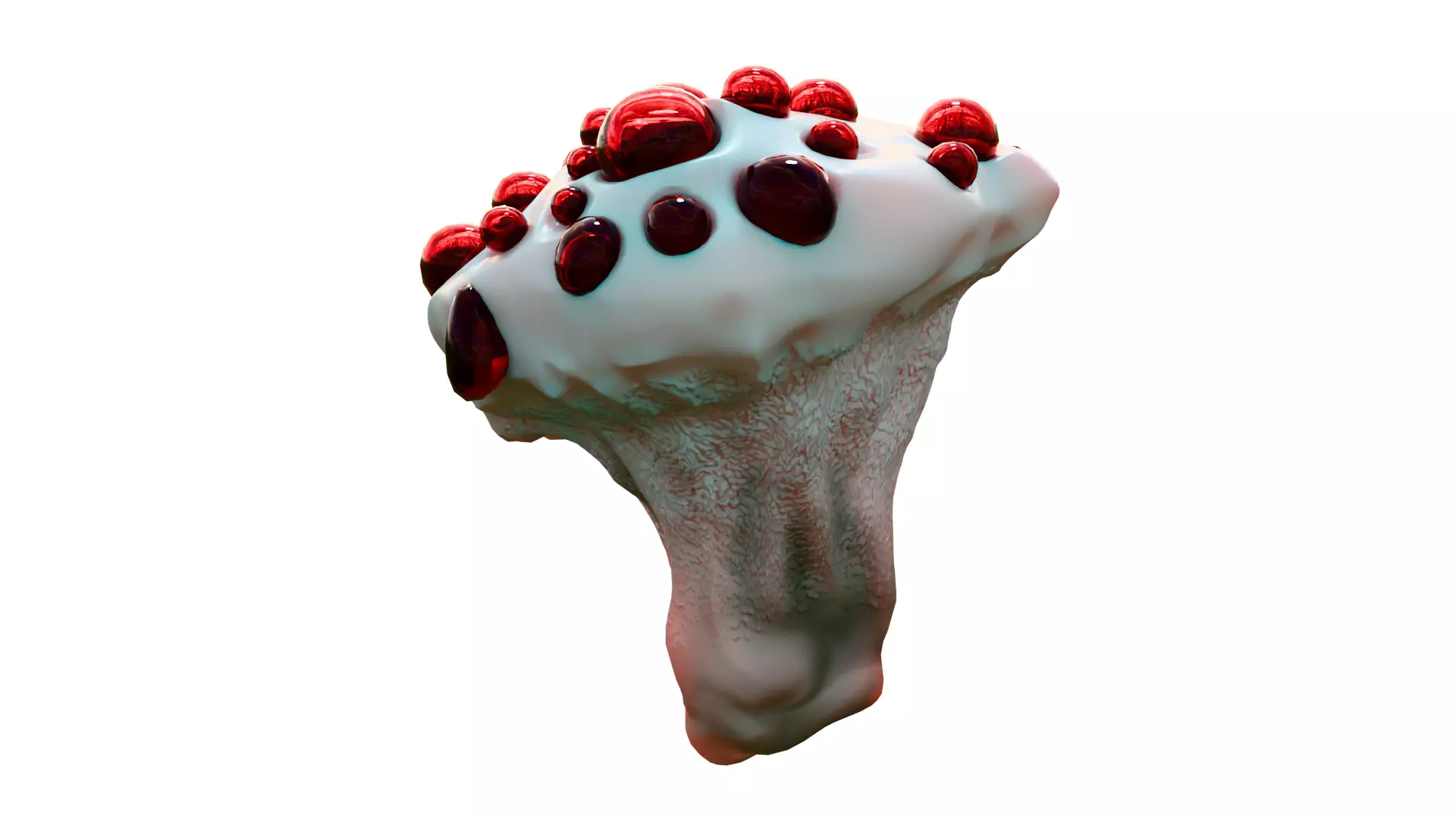 Hydnellum Peckii Low-poly 3D model_10