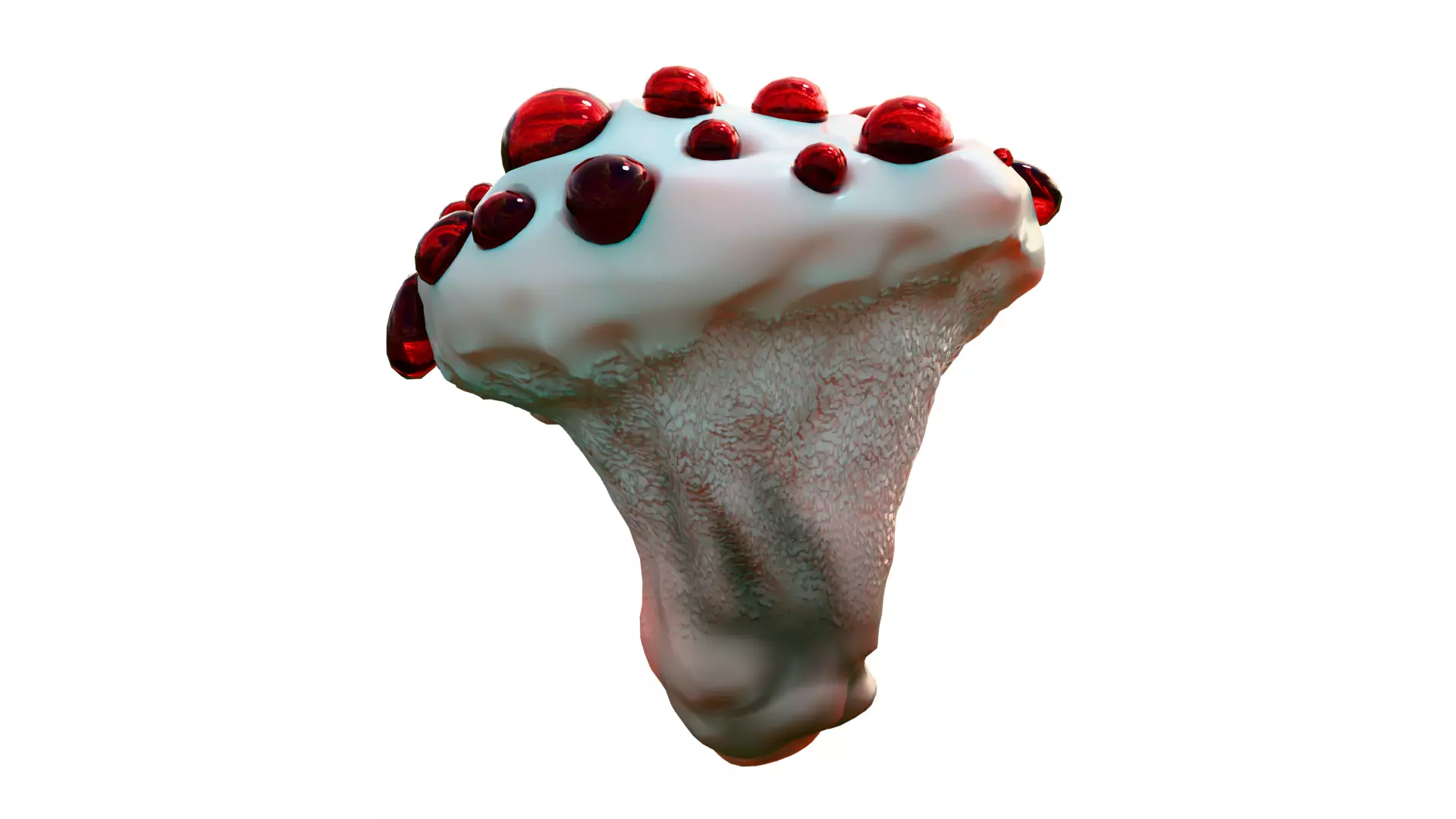 Hydnellum Peckii Low-poly 3D model_12
