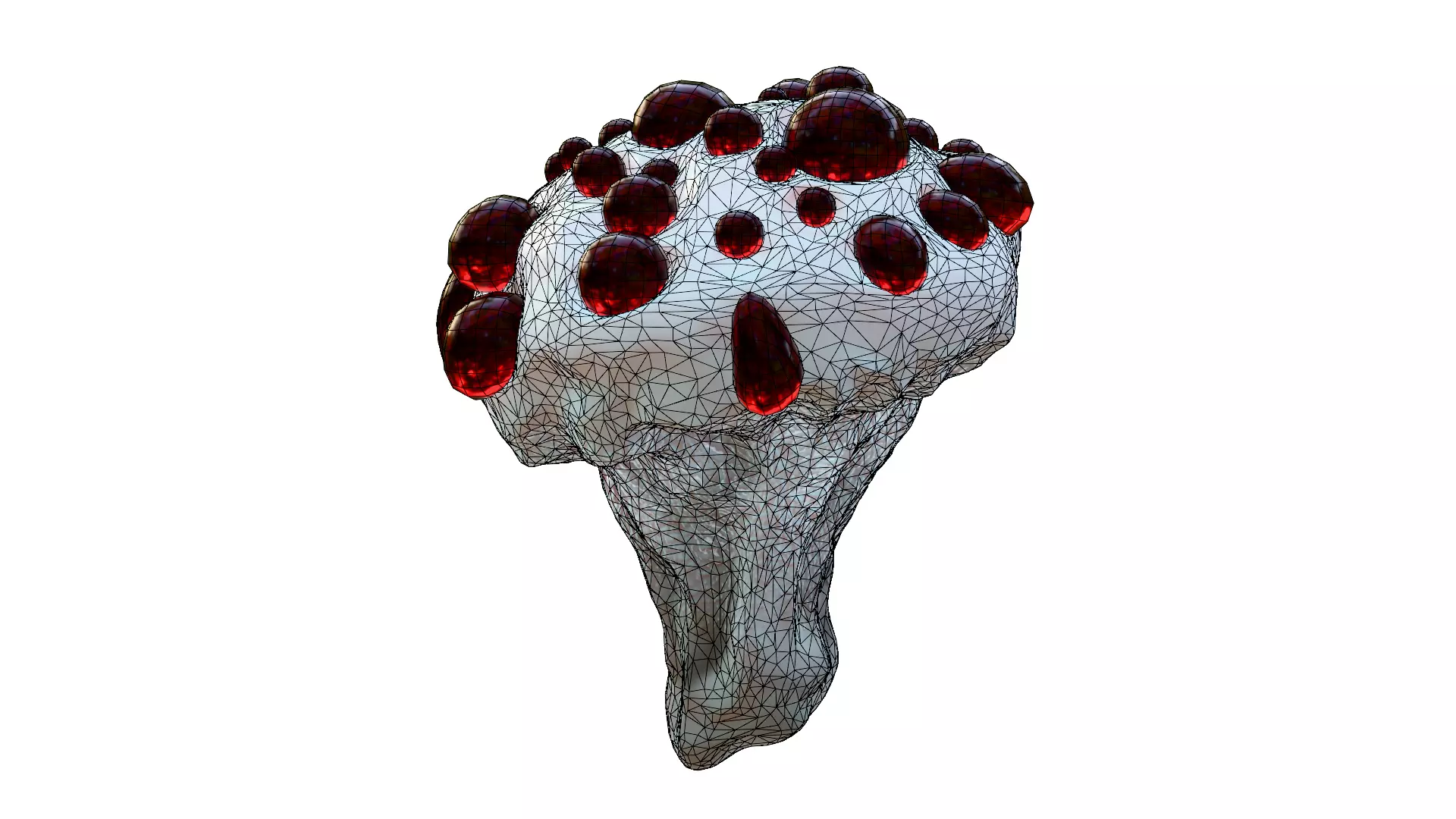 Hydnellum Peckii Low-poly 3D model_29