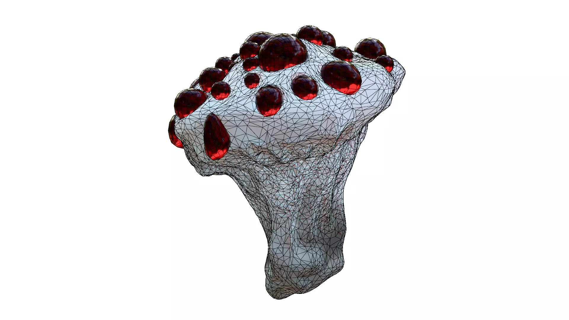 Hydnellum Peckii Low-poly 3D model_31
