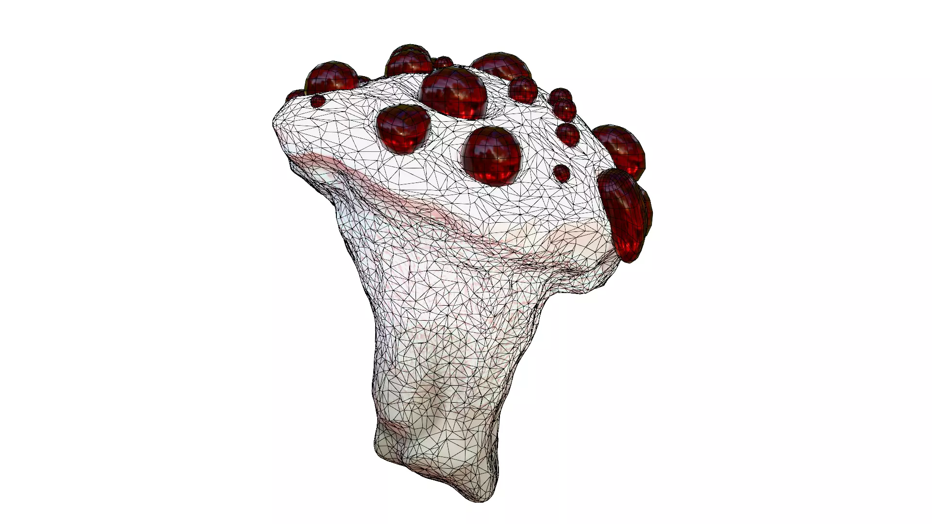 Hydnellum Peckii Low-poly 3D model_40