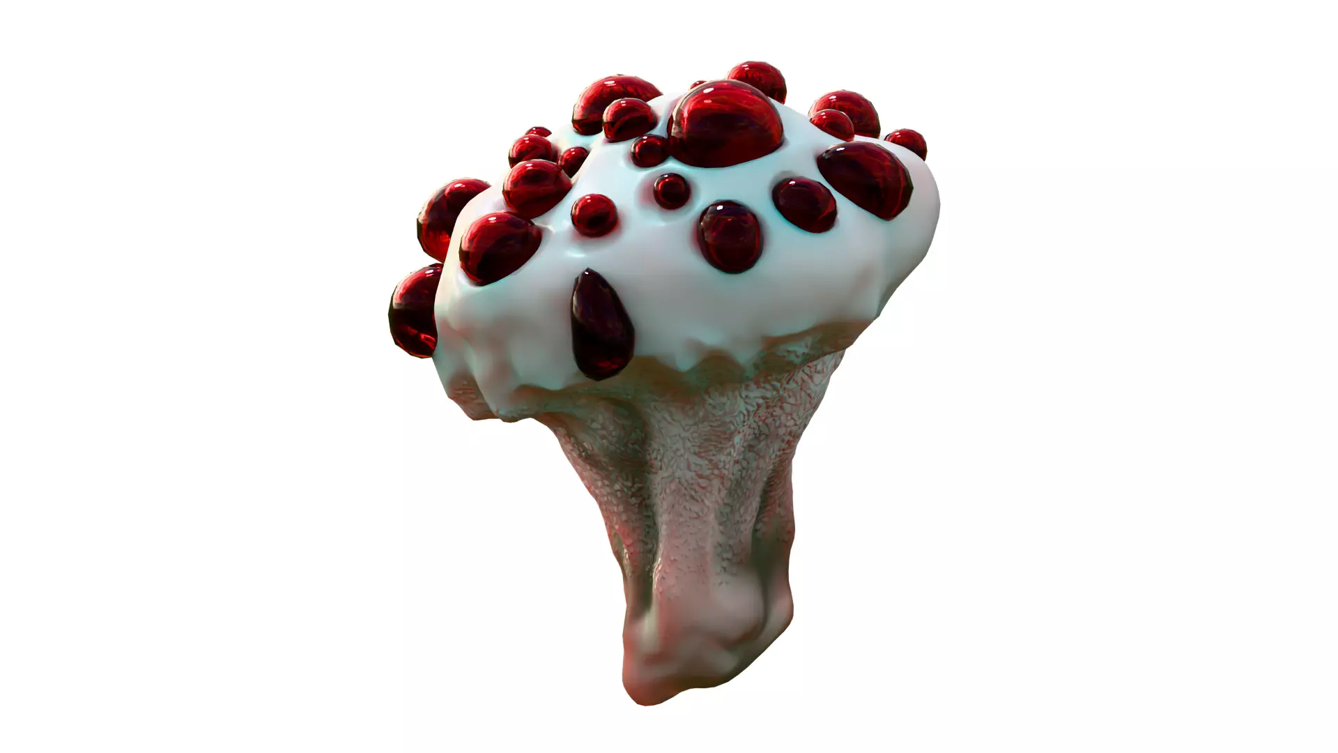 Hydnellum Peckii Low-poly 3D model_8
