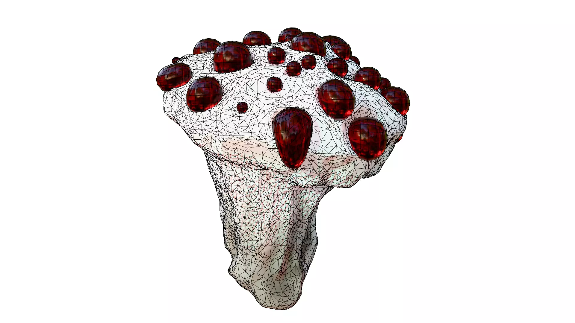 Hydnellum Peckii Low-poly 3D model_23