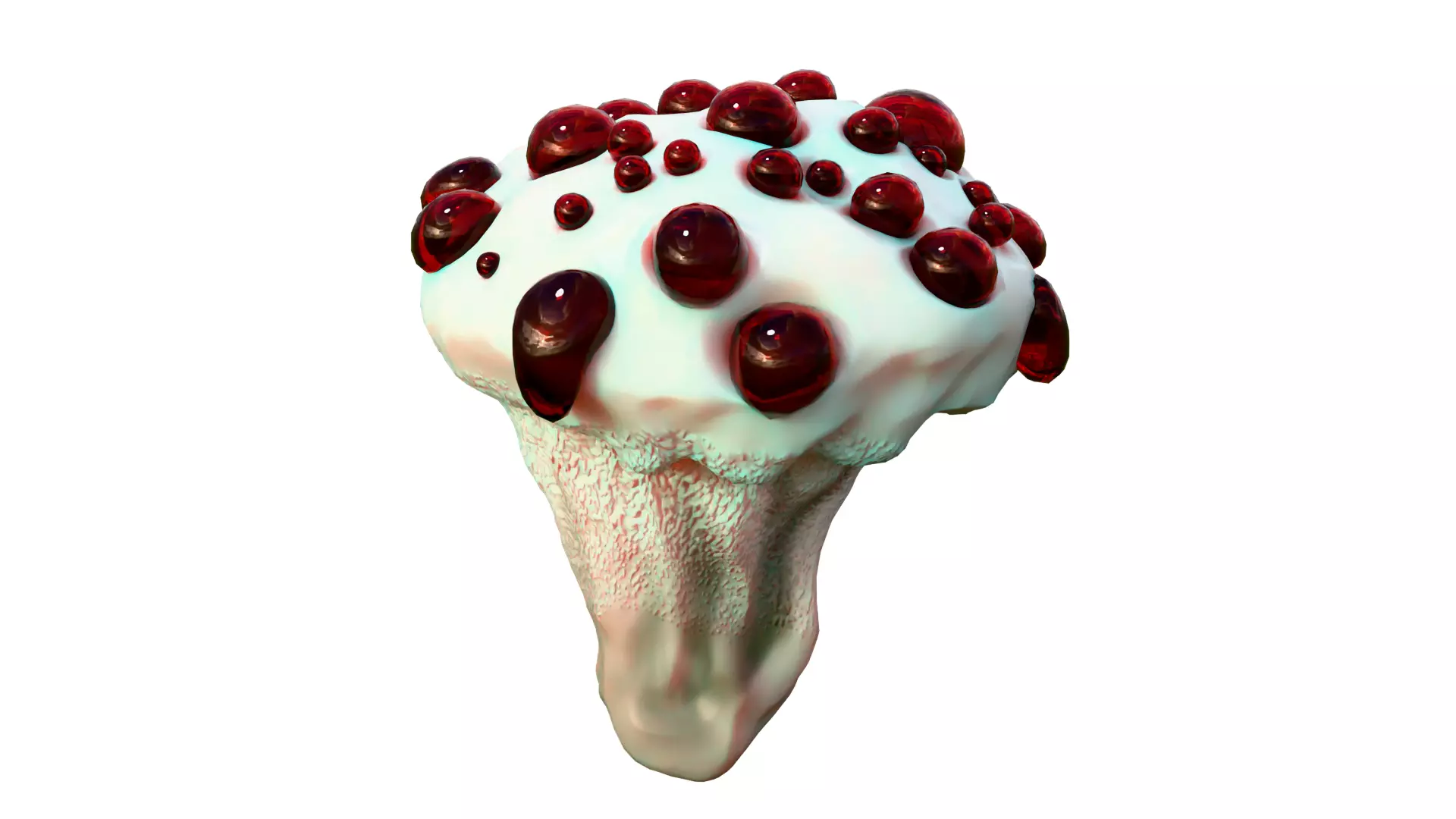 Hydnellum Peckii Low-poly 3D model_3