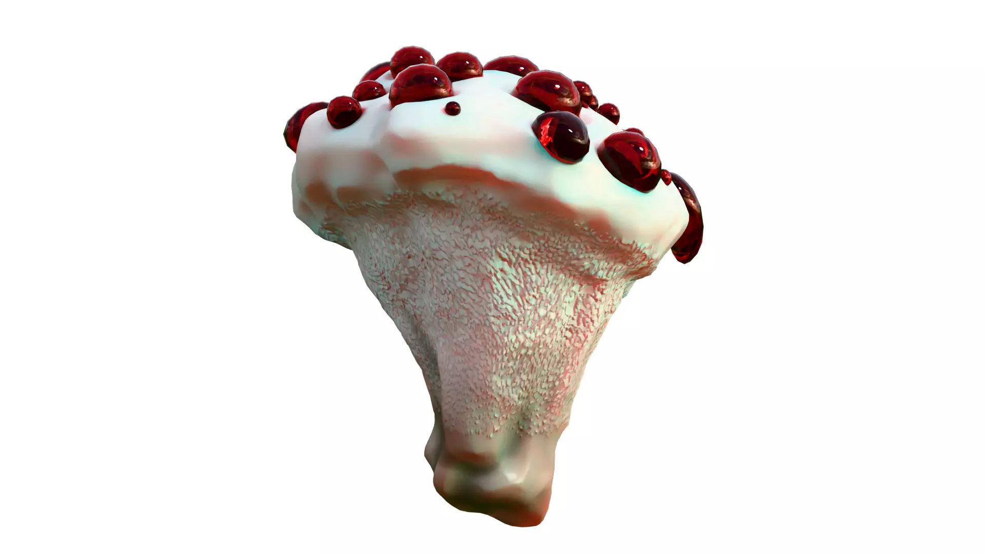 Hydnellum Peckii Low-poly 3D model_16