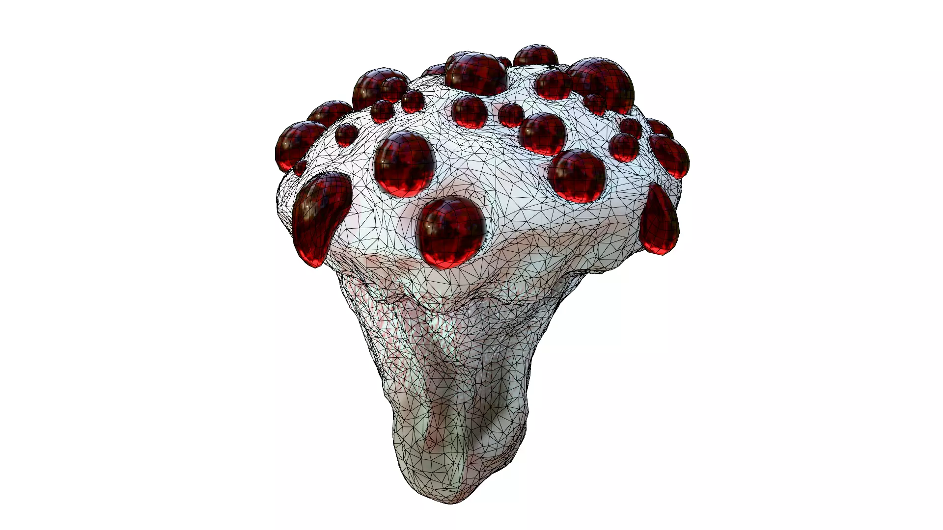 Hydnellum Peckii Low-poly 3D model_26