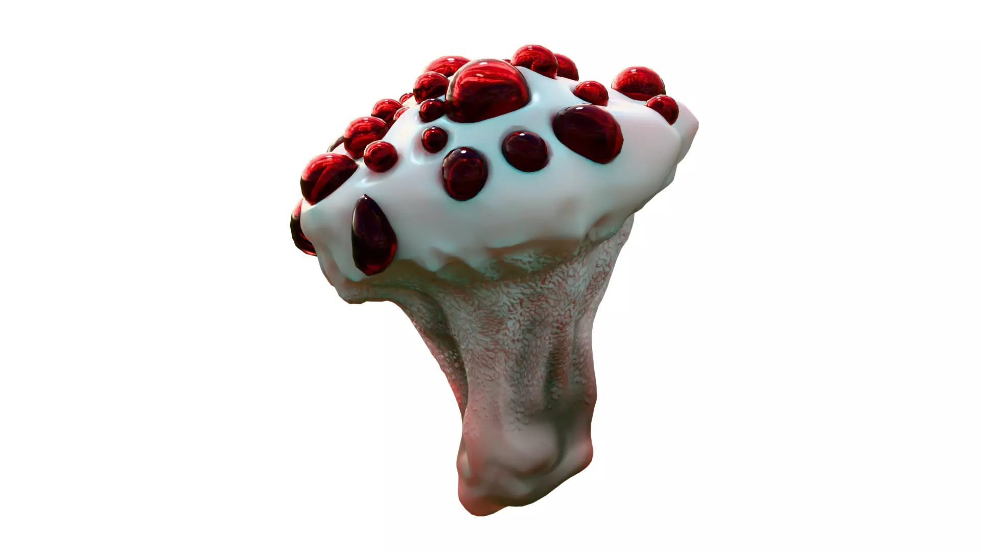 Hydnellum Peckii Low-poly 3D model_9