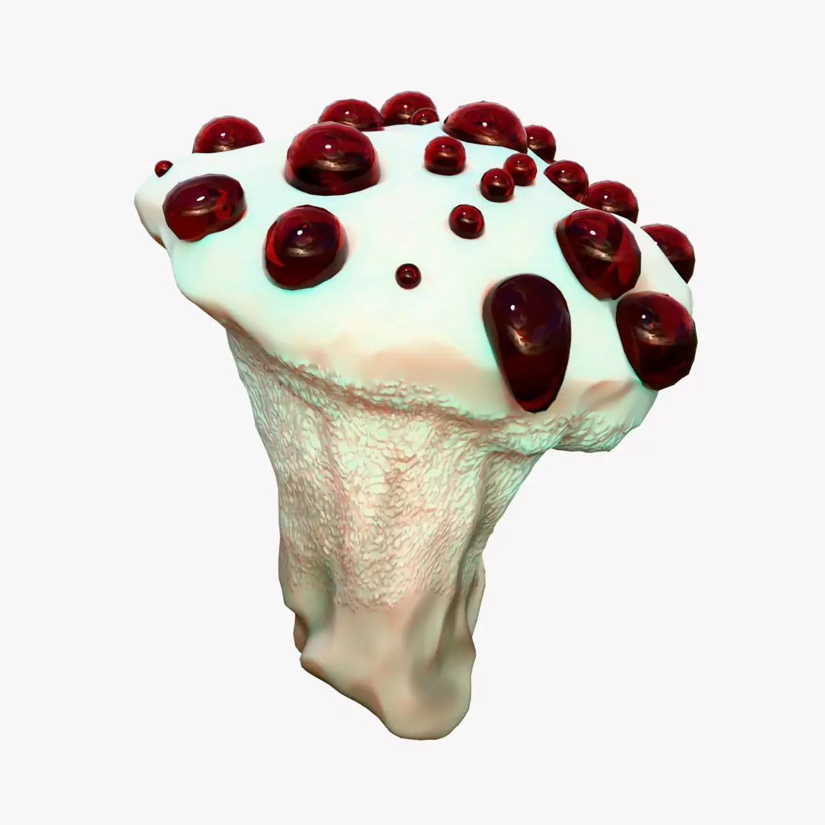 Hydnellum Peckii Low-poly 3D model_0