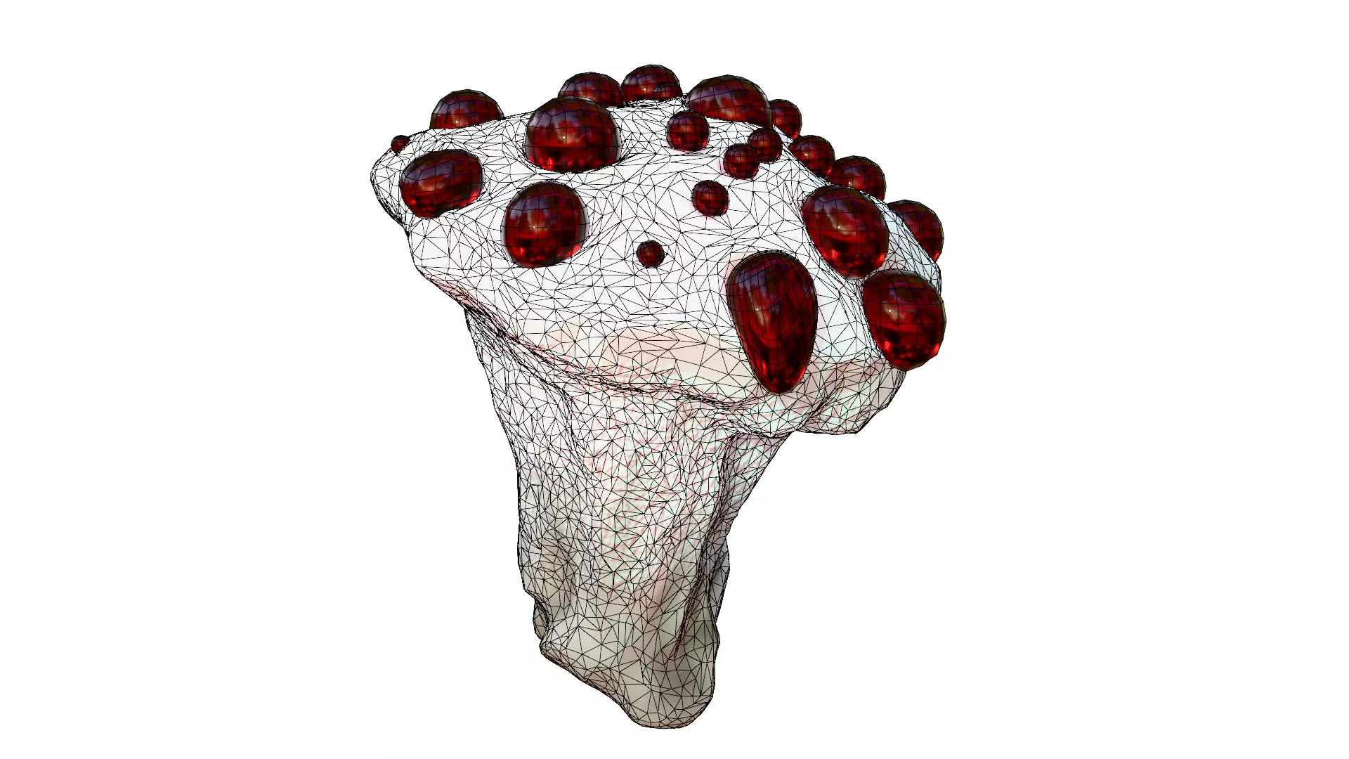 Hydnellum Peckii Low-poly 3D model_42