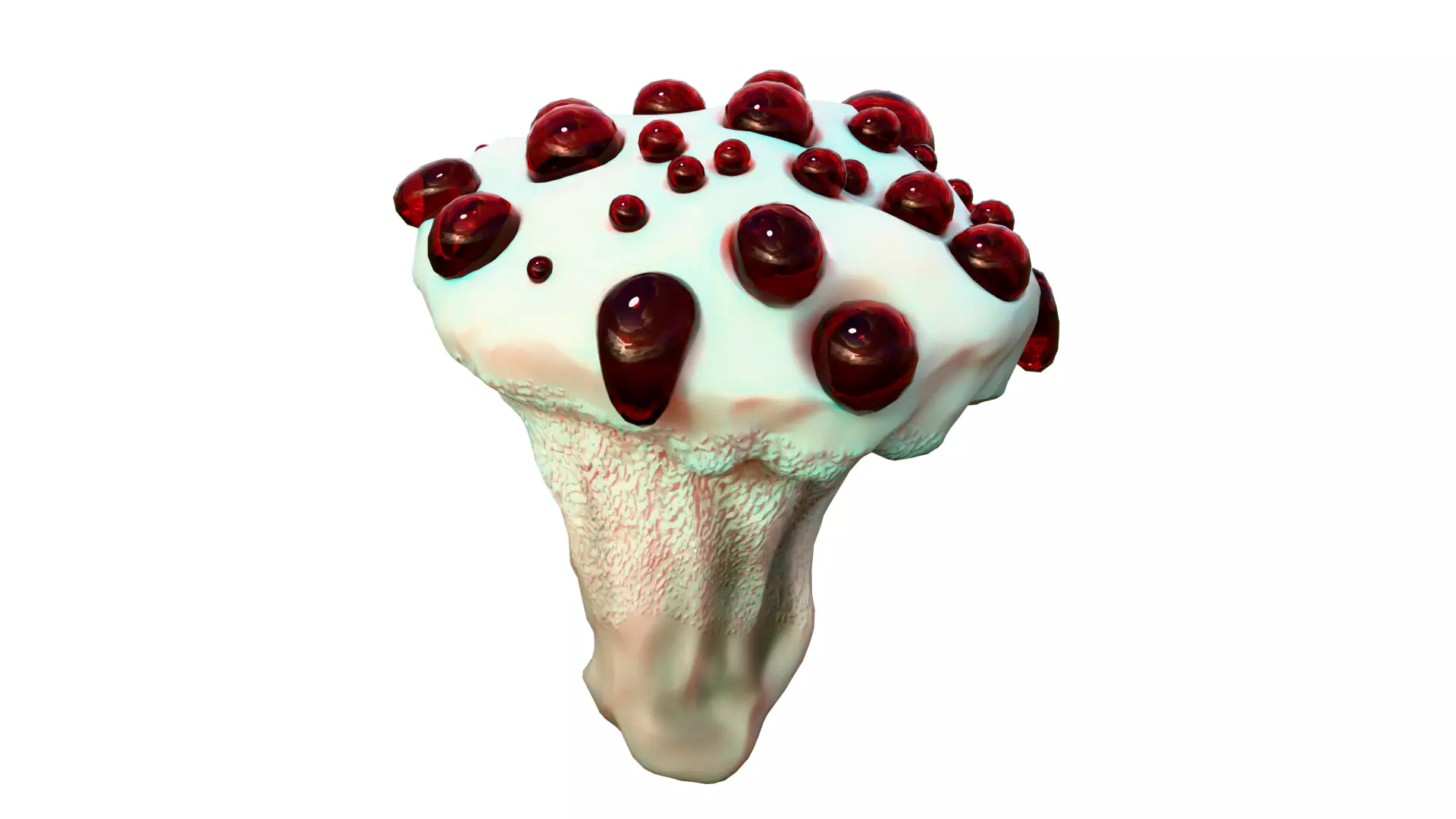 Hydnellum Peckii Low-poly 3D model_2