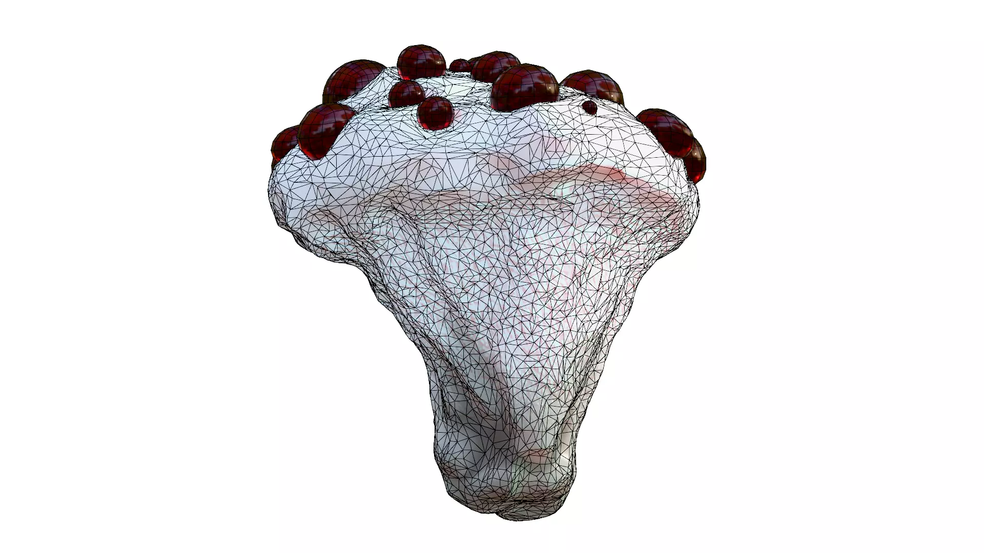 Hydnellum Peckii Low-poly 3D model_36