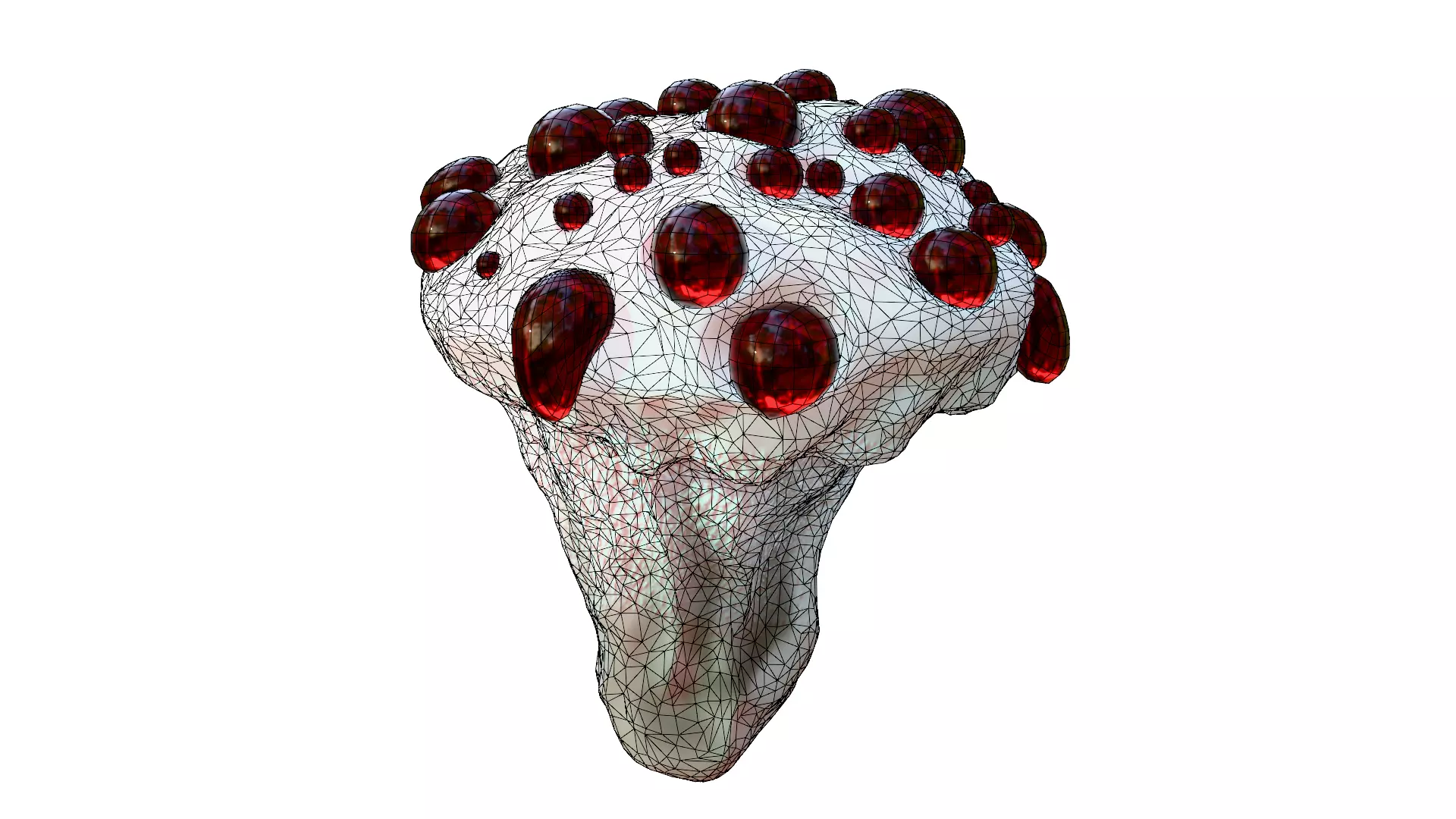 Hydnellum Peckii Low-poly 3D model_25