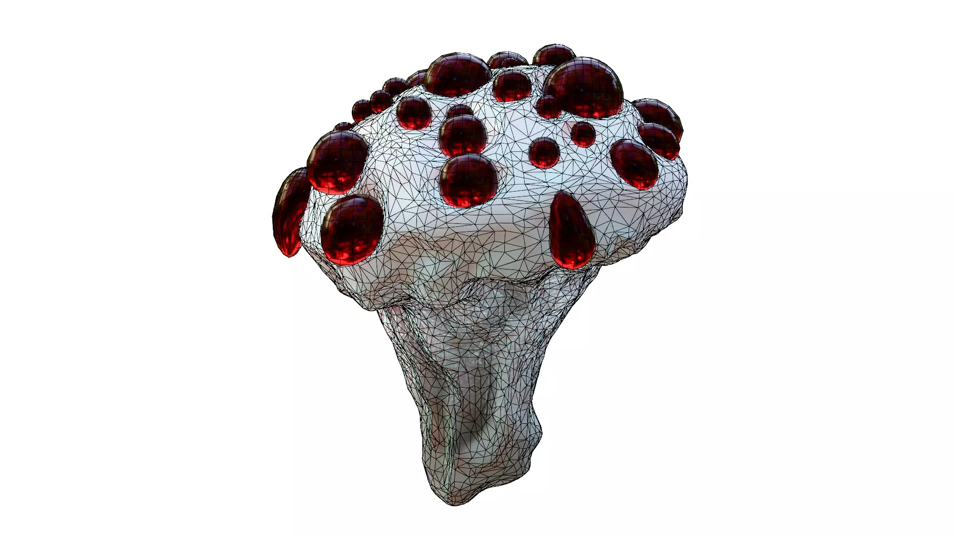 Hydnellum Peckii Low-poly 3D model_28