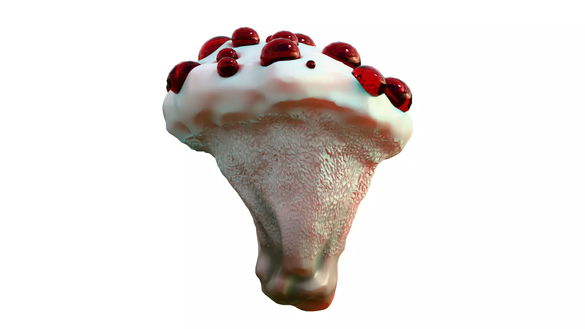 Hydnellum Peckii Low-poly 3D model_15