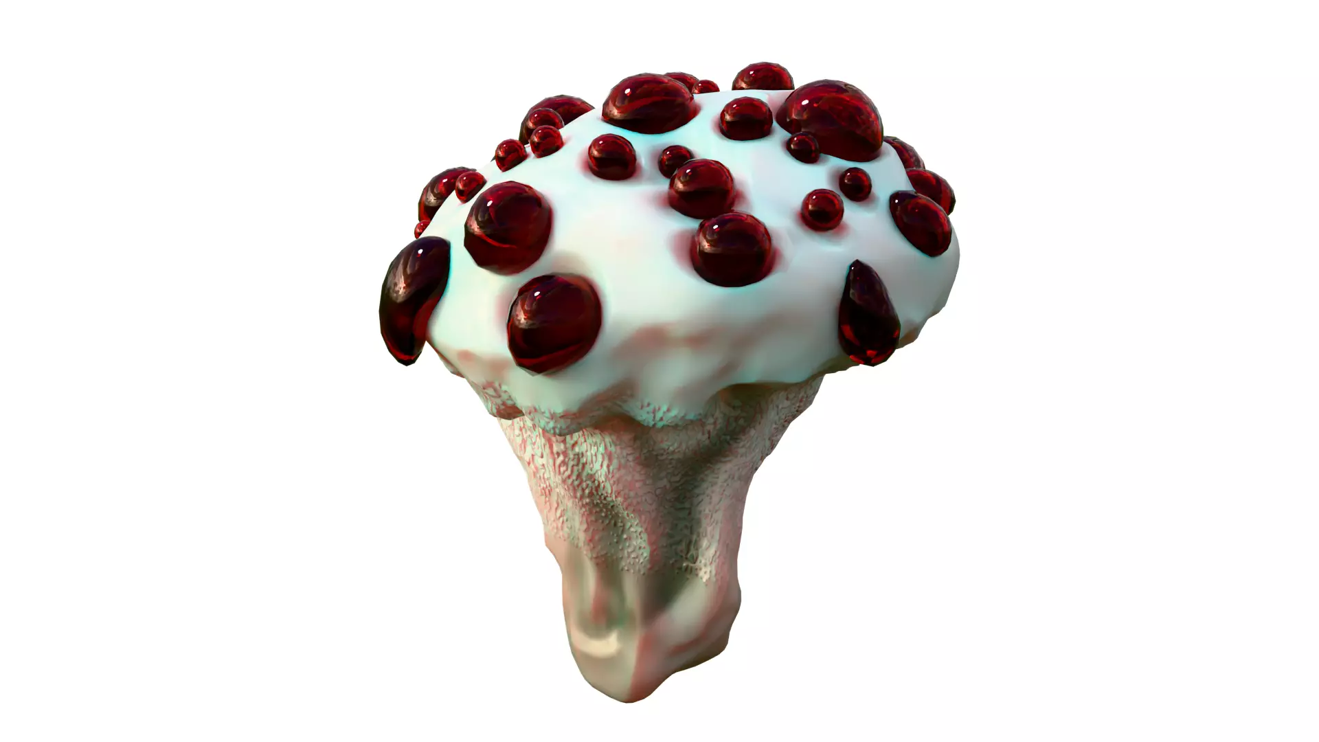 Hydnellum Peckii Low-poly 3D model_5