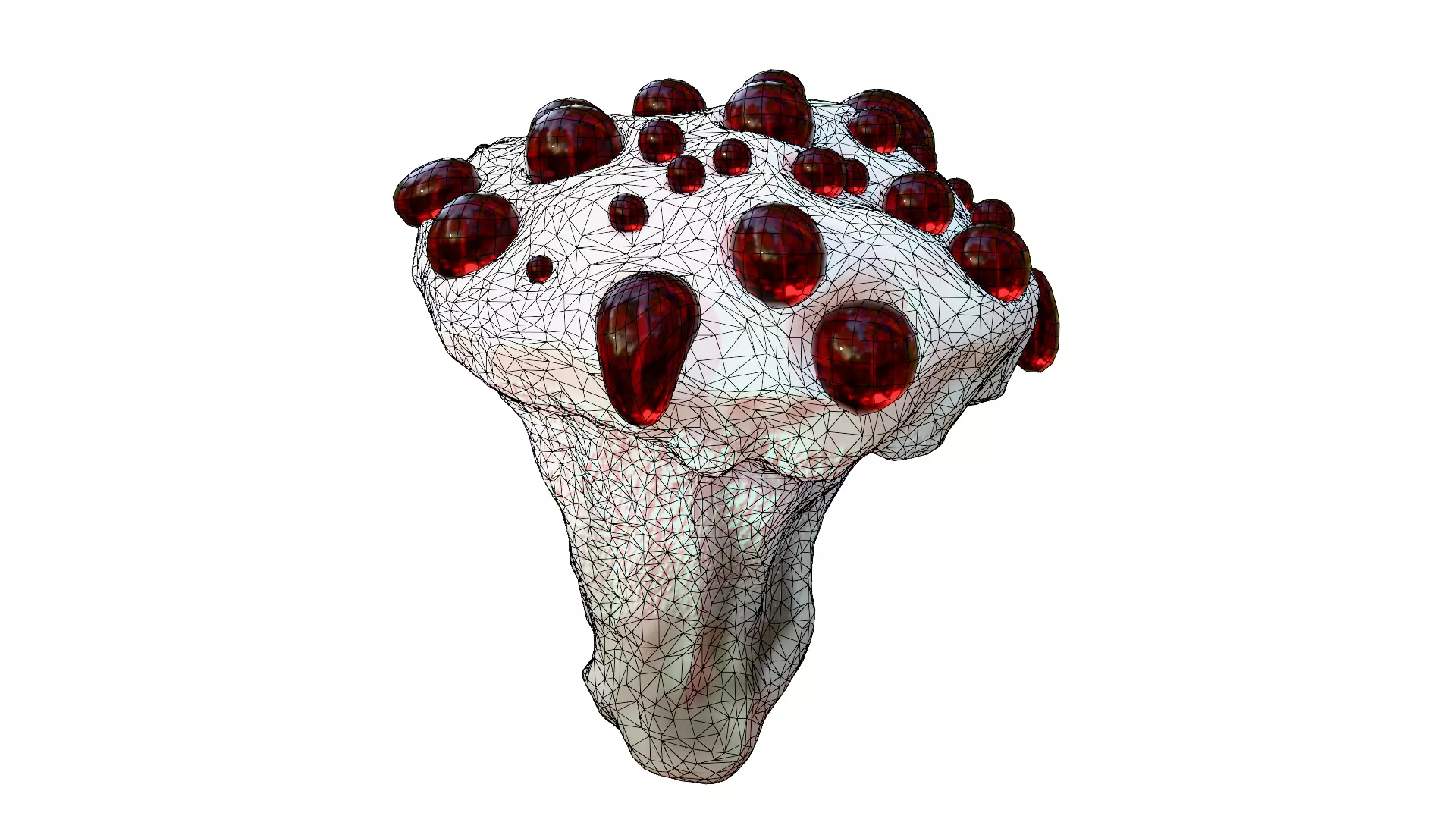 Hydnellum Peckii Low-poly 3D model_24