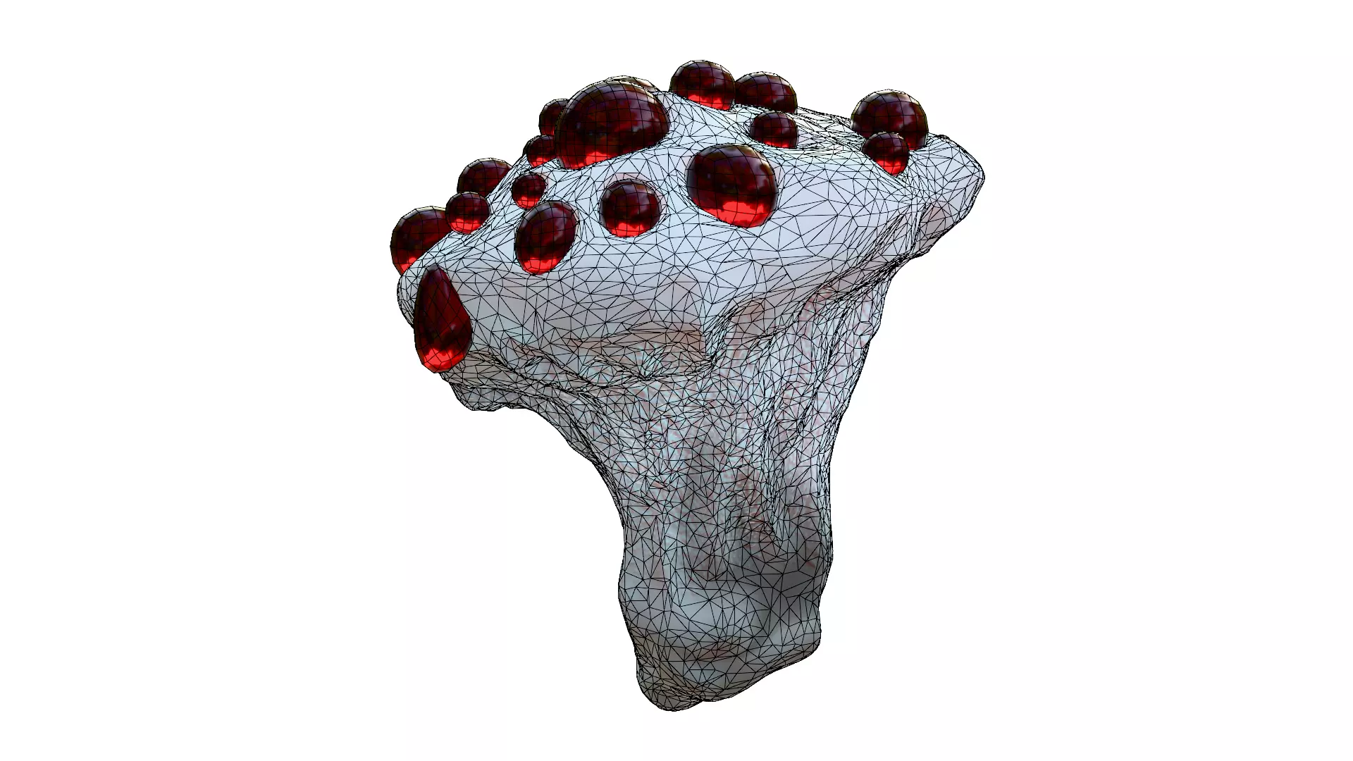 Hydnellum Peckii Low-poly 3D model_32